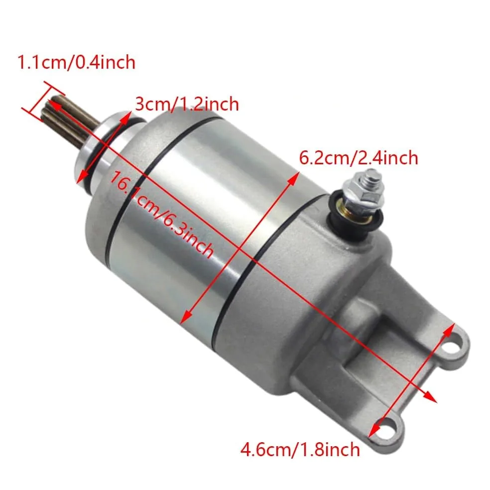 Repuesto de motor de arranque eléctrico, motor de arranque eléctrico de motocicleta, motor de arranque de motocicleta compatible con Honda XL125V Varadero 125, 31200-KGB-611