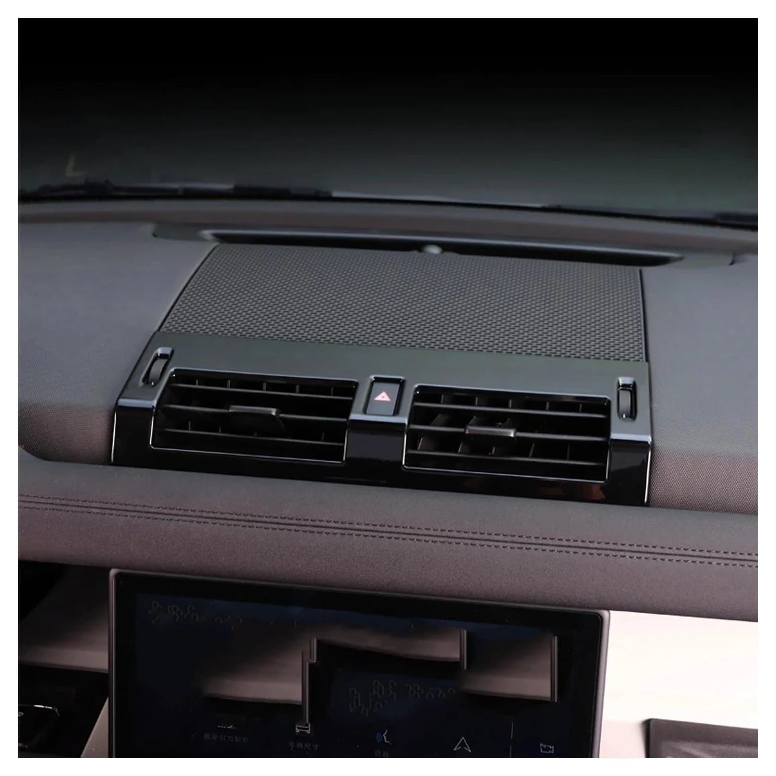 Molduras Interiores Para Land Para Rover Para Defender 110 2020 2021 2022 2023 Embellecedor Cubierta Aire Acondicionado Lateral Accesorios Volante Izquierda Consola Trasera Cubierta(Carbon Fiber look)