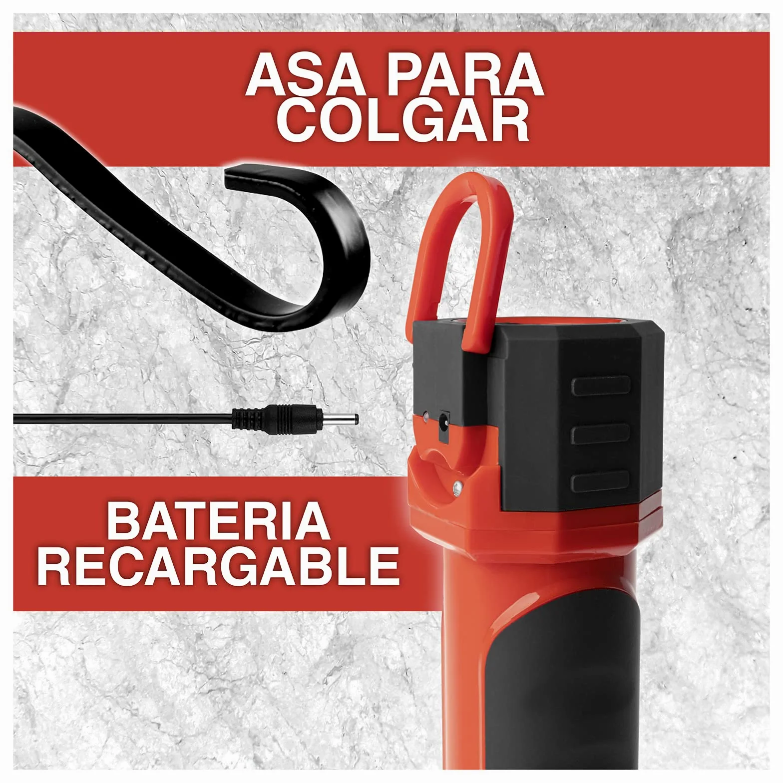 HIBRON 12 Linternas Recargables Retráctil LED con Asa para Taller Cámping, Camping, Emergencias, Pesca etc