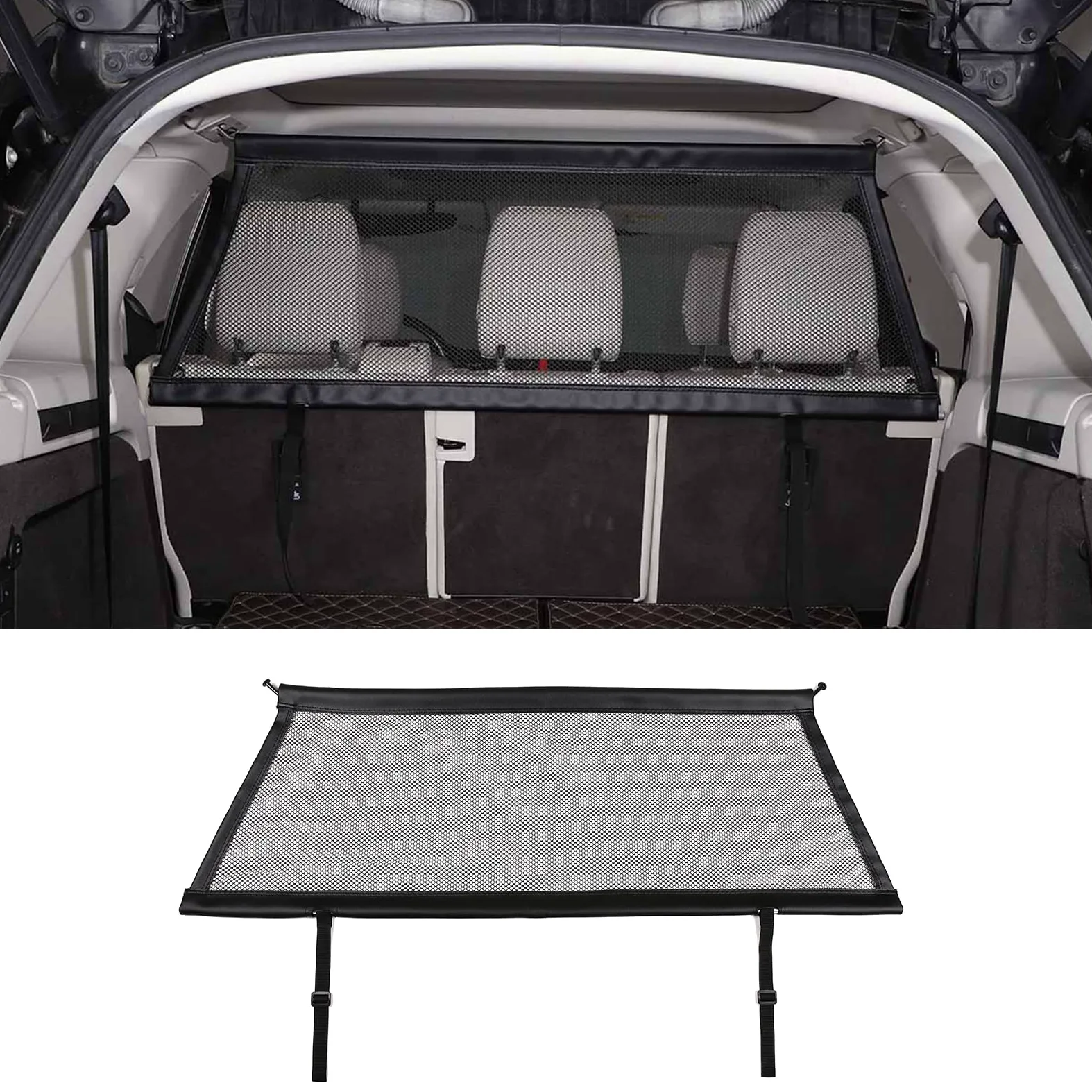 Red de aislamiento del maletero del coche, red de carga del organizador del maletero para Land Rover Discovery 5 2017-2022