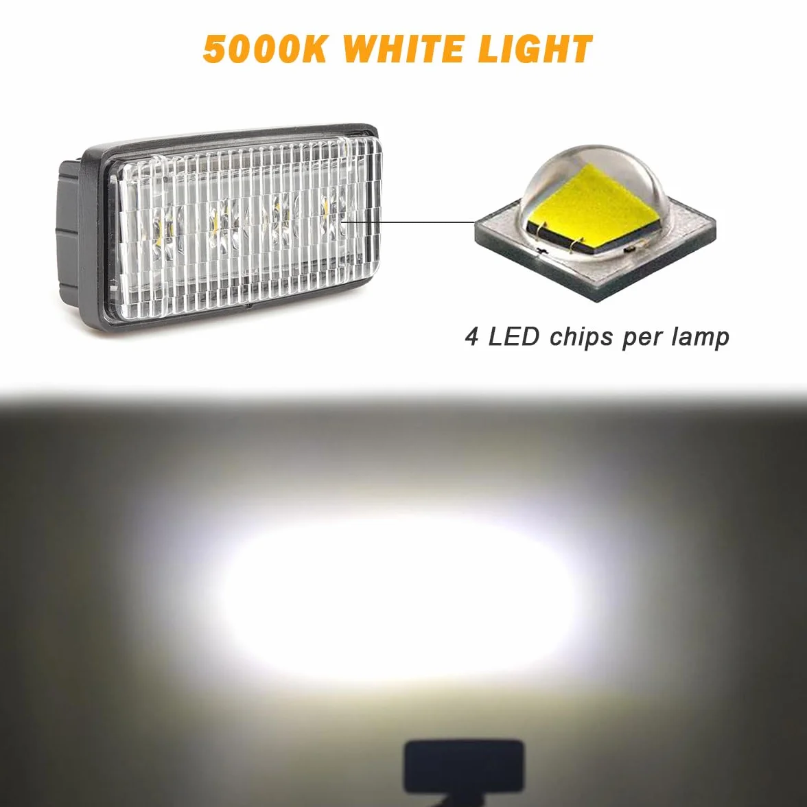 Focos de Trabajo LED 20W para Tractor John Deere Faro Antiniebla 12V/24V 5000K