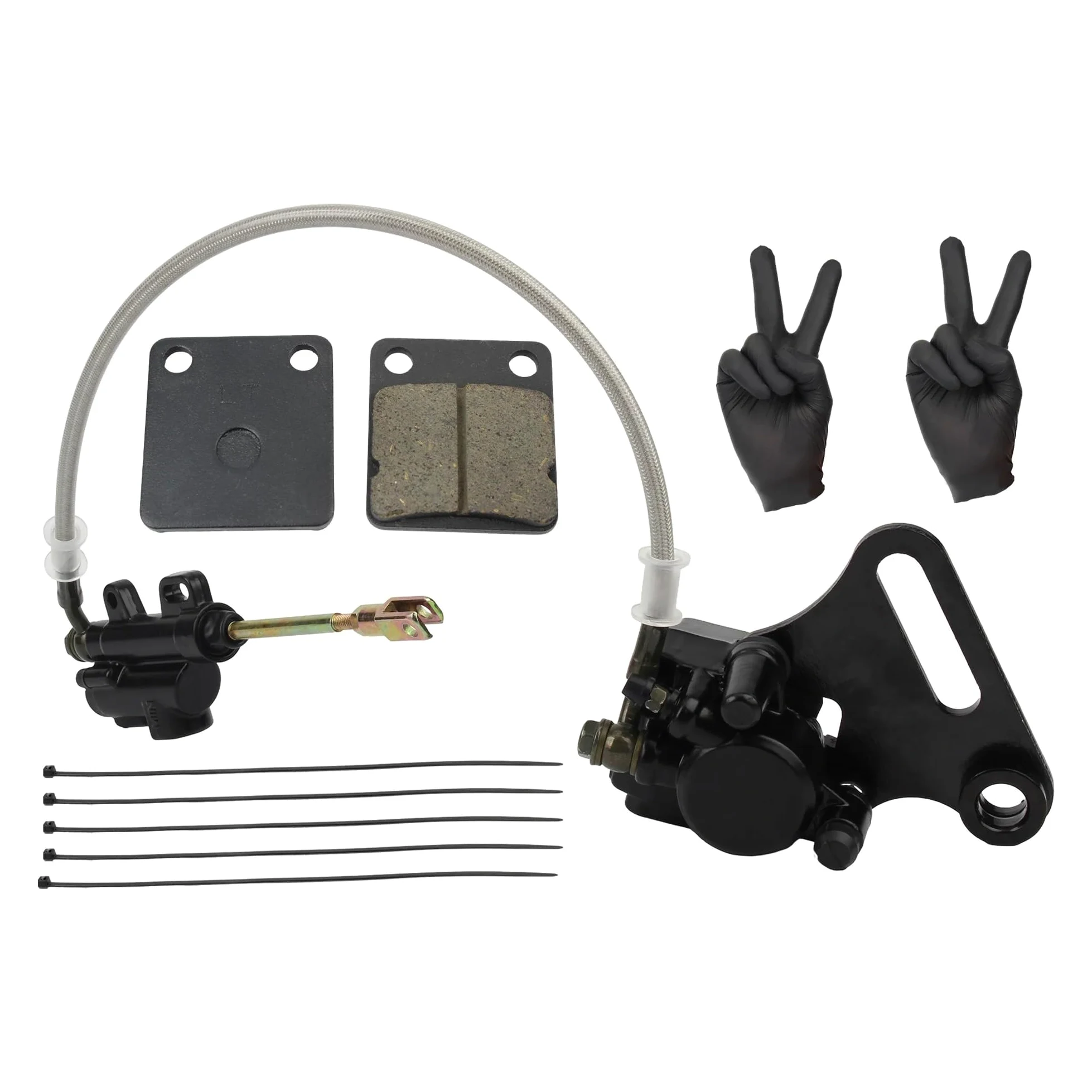 Compatible con pinza de freno genérica. | Reacondicionamiento de tierra hidráulico trasero de 15 mm 125 160 cc(B)