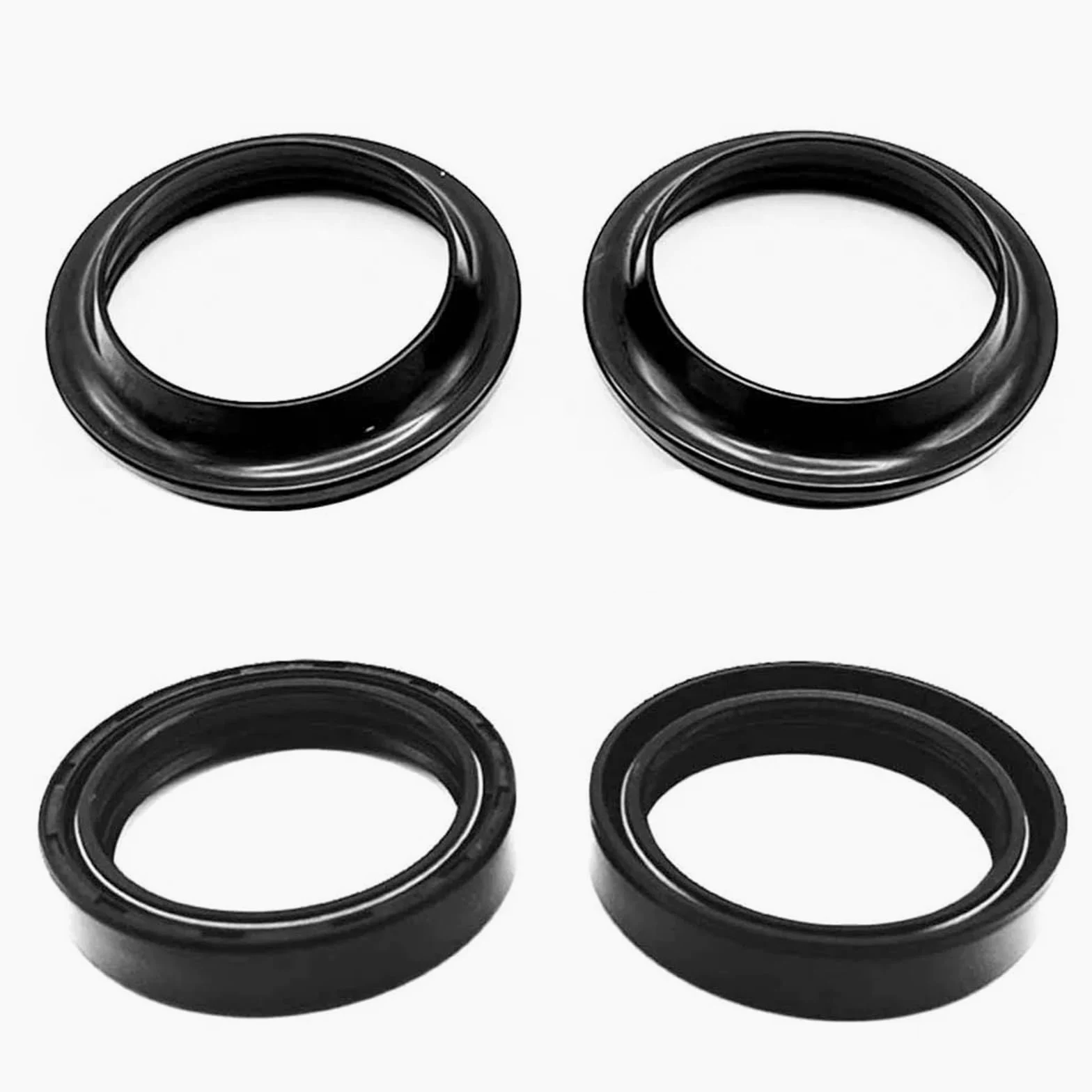 Compatible con el Kit de Sello de Polvo de Aceite de Horquilla Delantera | Recambios de juntas de amortiguadores for motos de calle.(Dust Oil Seal -4 Set)