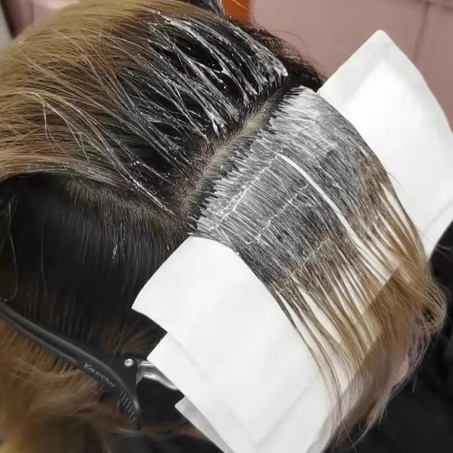 Juego de papel permanente para el pelo, papel de encaje ultrafino, 200 unidades