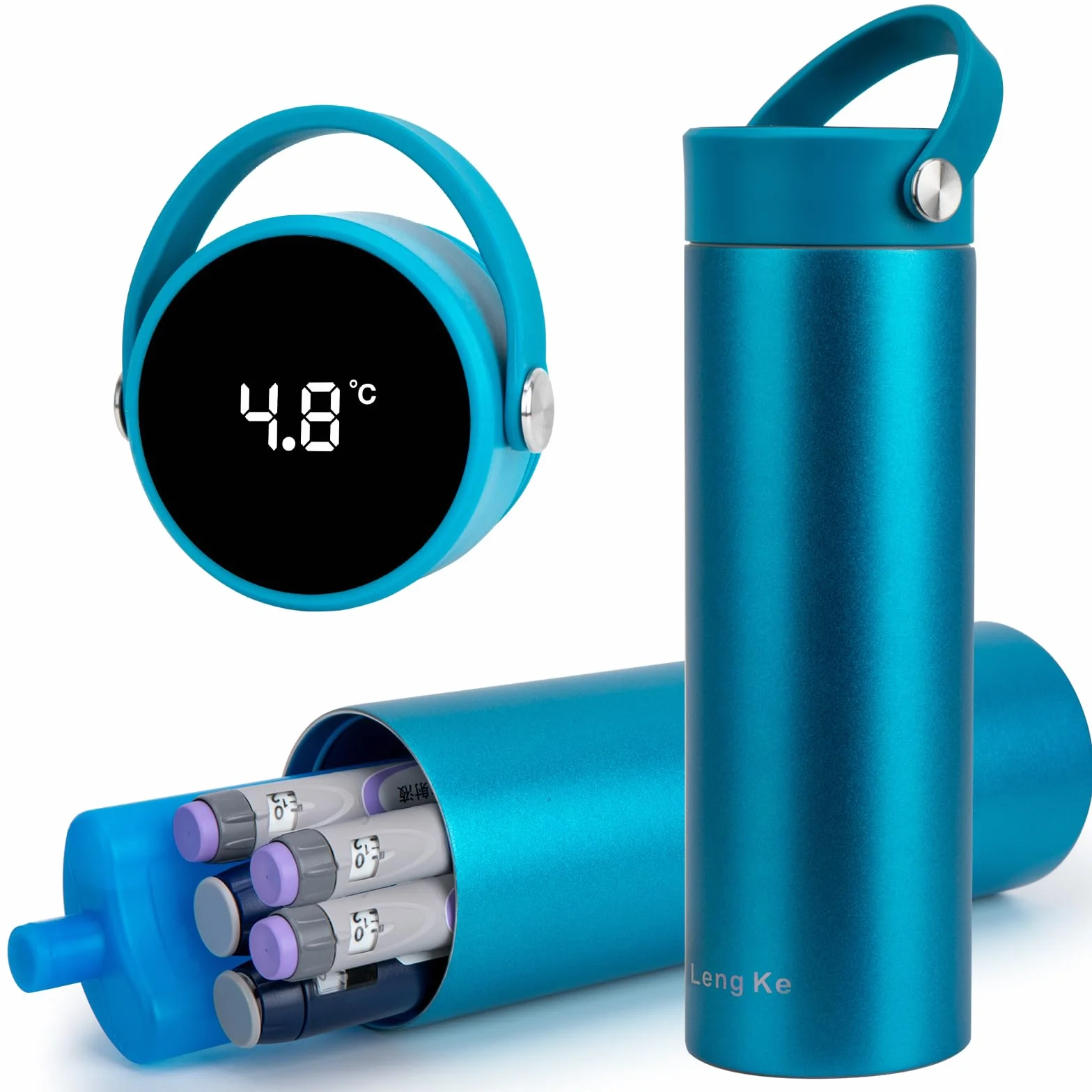 SUNMON Bolsa Isotermica Insulina con Indicador Temperatura, Nevera Insulina Viaje, Nevera Electrica insulina para Acero Inoxidable 304, Estuche Insulina Frio para Refrigerar Durante 48 Horas
