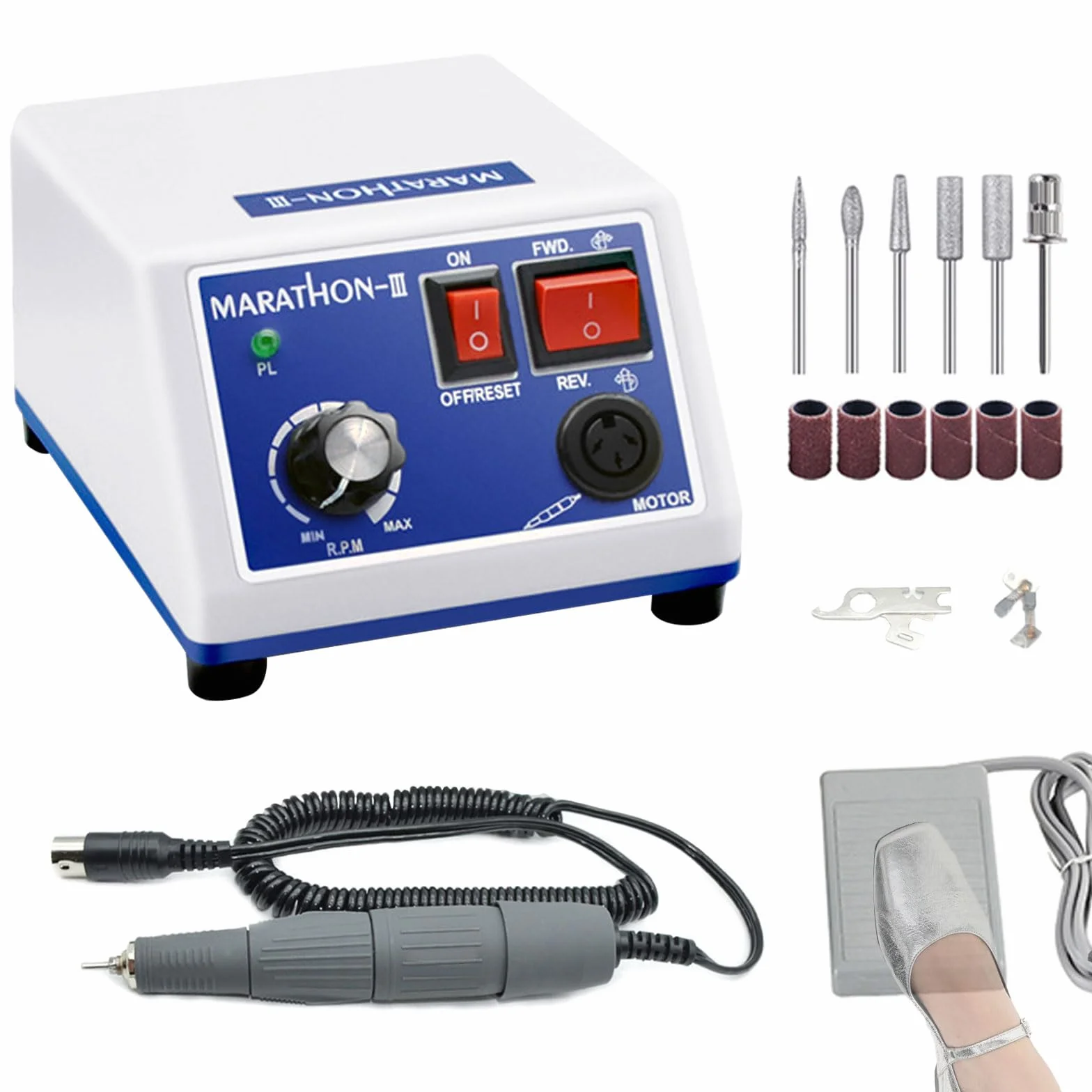 Pulidora de Joyas de Laboratorio 65W 220V Micro Motor Eléctrico 35.000 RPM