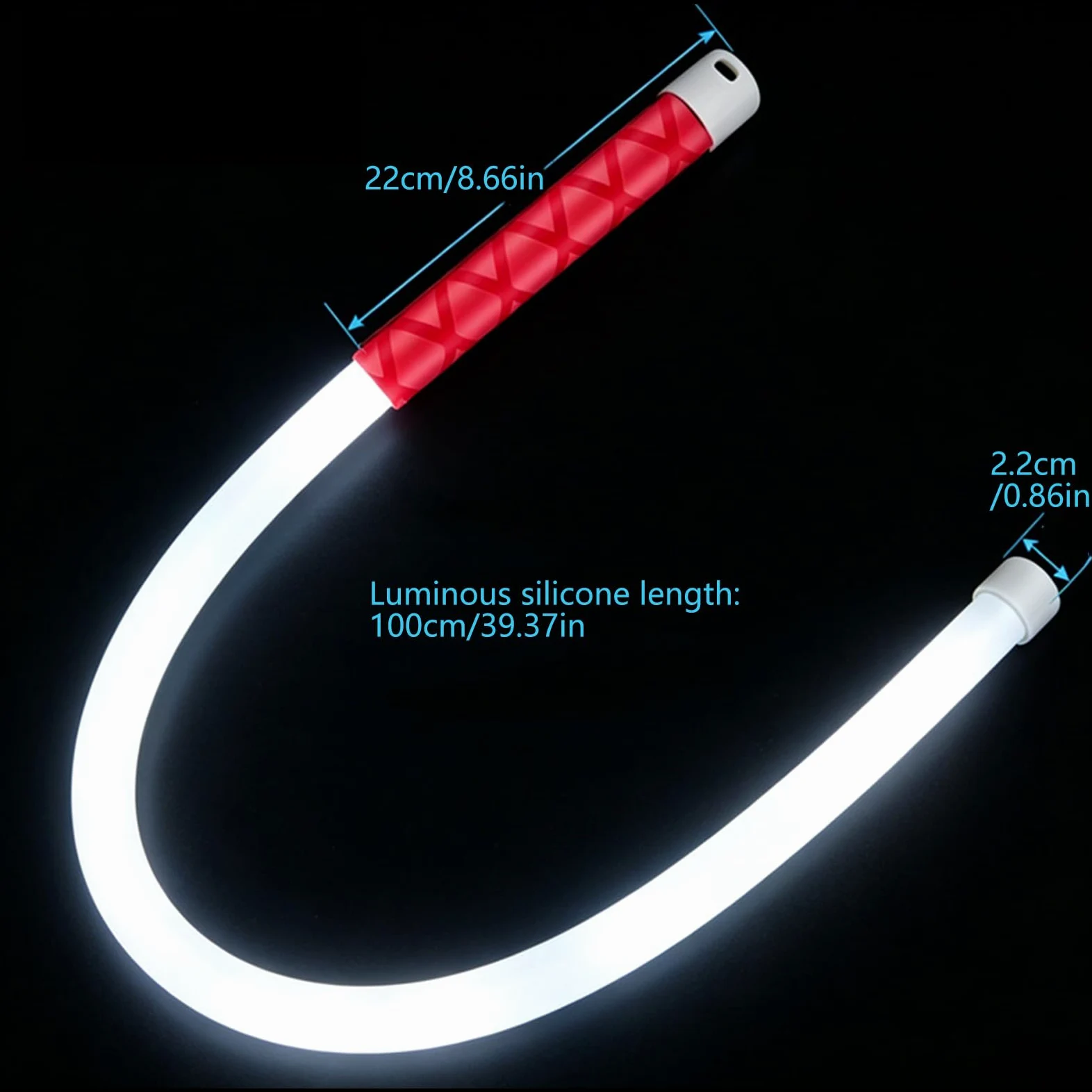 Luz de trabajo LED flexible recargable por USB tipo C, lámpara de mano flexible de 1 metro para iluminación de reparación, inspección cercana y espacios reducidos, lámpara de inspección flexible de