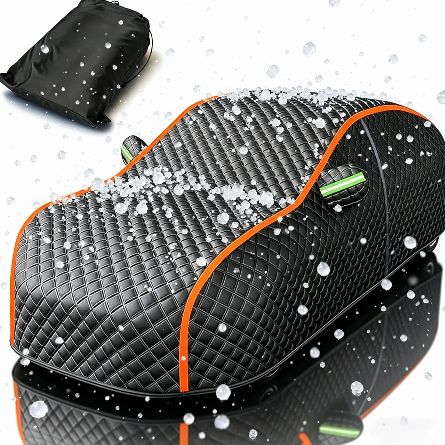 Funda Coche Antigranizo para Jeep Renegade,Cobertor para Auto contra Granizo,Funda de Coche Exterior Impermeable con Cremallera Lateral Tiras Reflectantes Largas