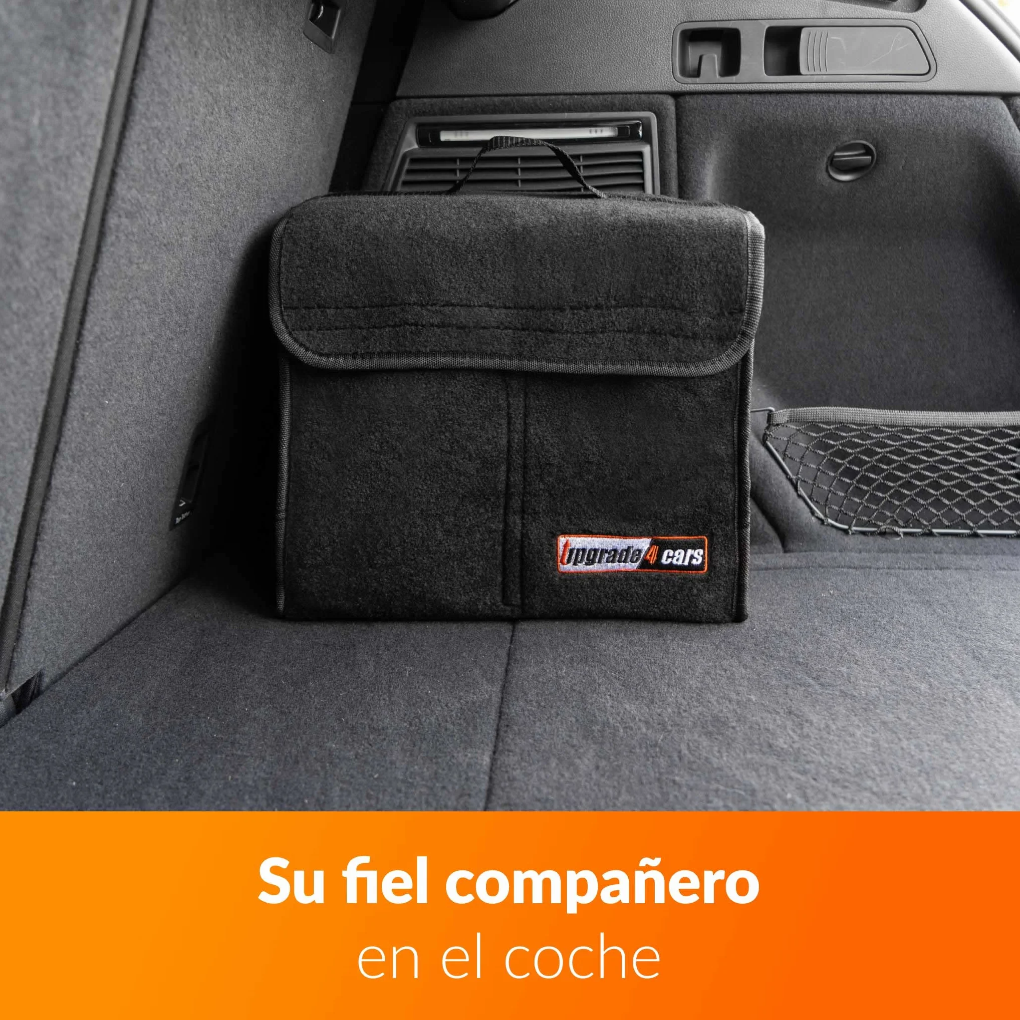 Upgrade4cars Bolsa Maletero Coche de Fieltro | Organizador para Herramientas y Limpieza | Caja Almacenaje Coches Pequeño