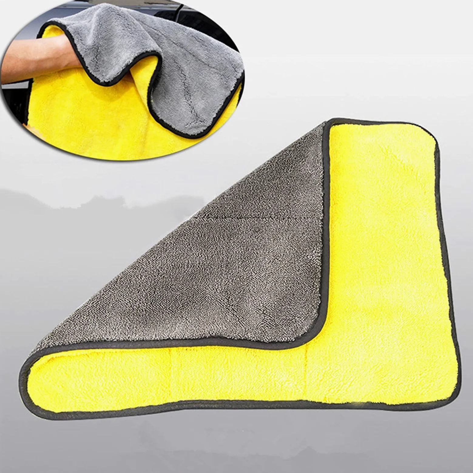 5/10X Extra Suave 30x60CM Toalla de Microfibra para Lavado de Autos Paño de Secado para Limpieza de Autos Paño para el Cuidado del Auto Toalla de Lavado para Autos (Color : 1) (4)