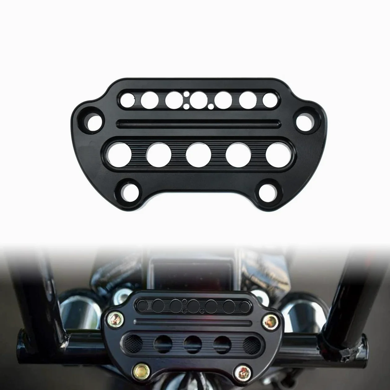Abrazadera de manillar indicadora compatible con Harley Sportster Dyna
