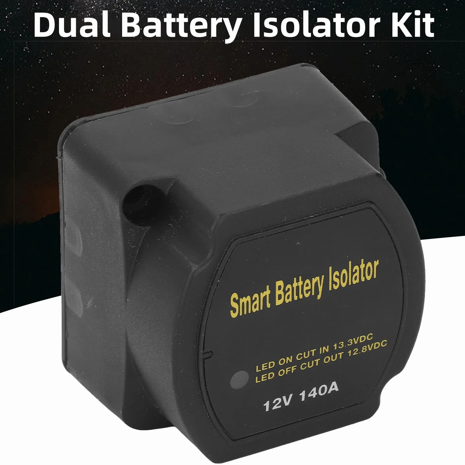 Kit de Aislador de Batería Dual de 12 V, relé de Carga Dividida Eficiente para Camión, RV, ATV, SUV, Barco