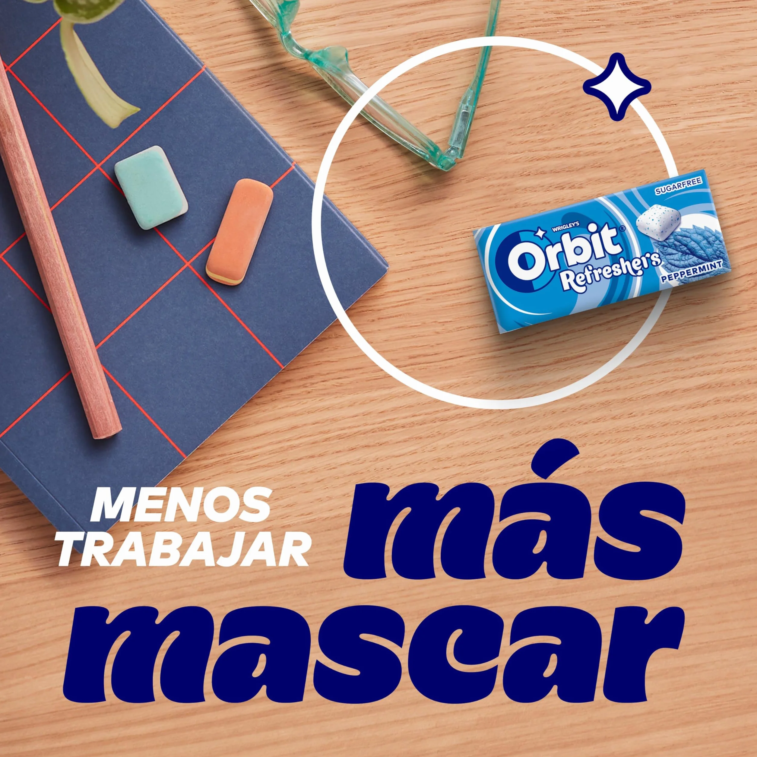 Orbit Refreshers Chicles Sin Azúcar Sabor Menta Pack Bolsillo 112 Chicles