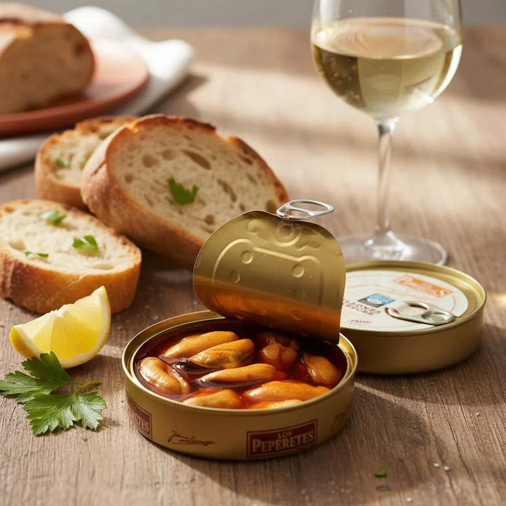 LOS PEPERETES Mejillones en Escabeche 12-14 Piezas 120 g Mejillón Gallego Premium Conserva Gourmet