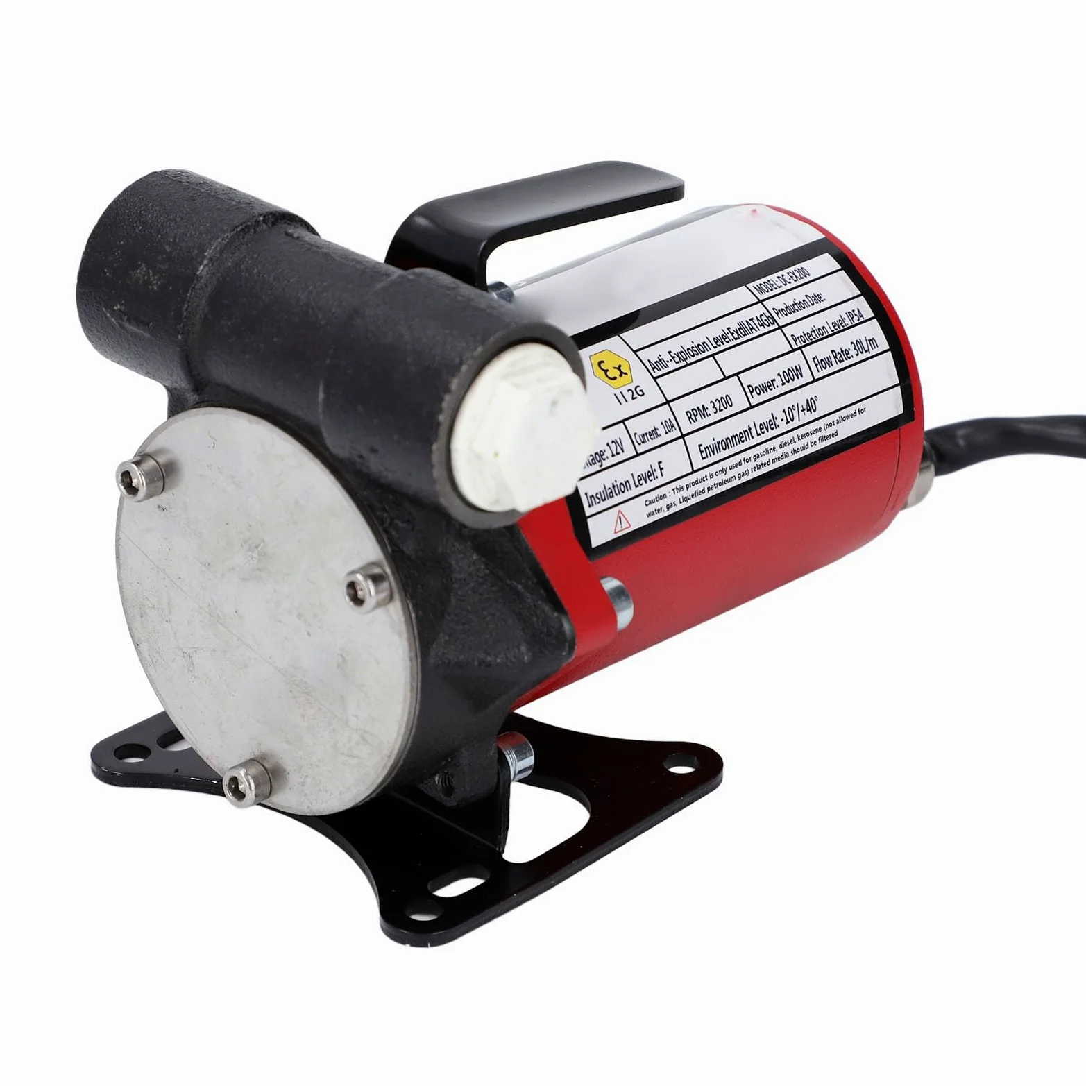 Syrisora Bomba de Gasolina de 12V, Bomba de Transferencia de Aceite de Auto Cebado, Bomba de Transferencia de Aceite de Autocuidado de Forma Silenciosa a Prueba de Explosión con