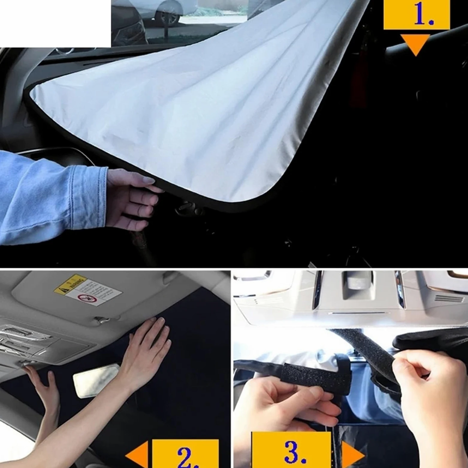 Parasoles Coche para Toyota para CHR 2016-2023, Parasol para Parabrisas Nano-Insulat, De Ventana Frontal, Visera, Accesorios Interiores Coche