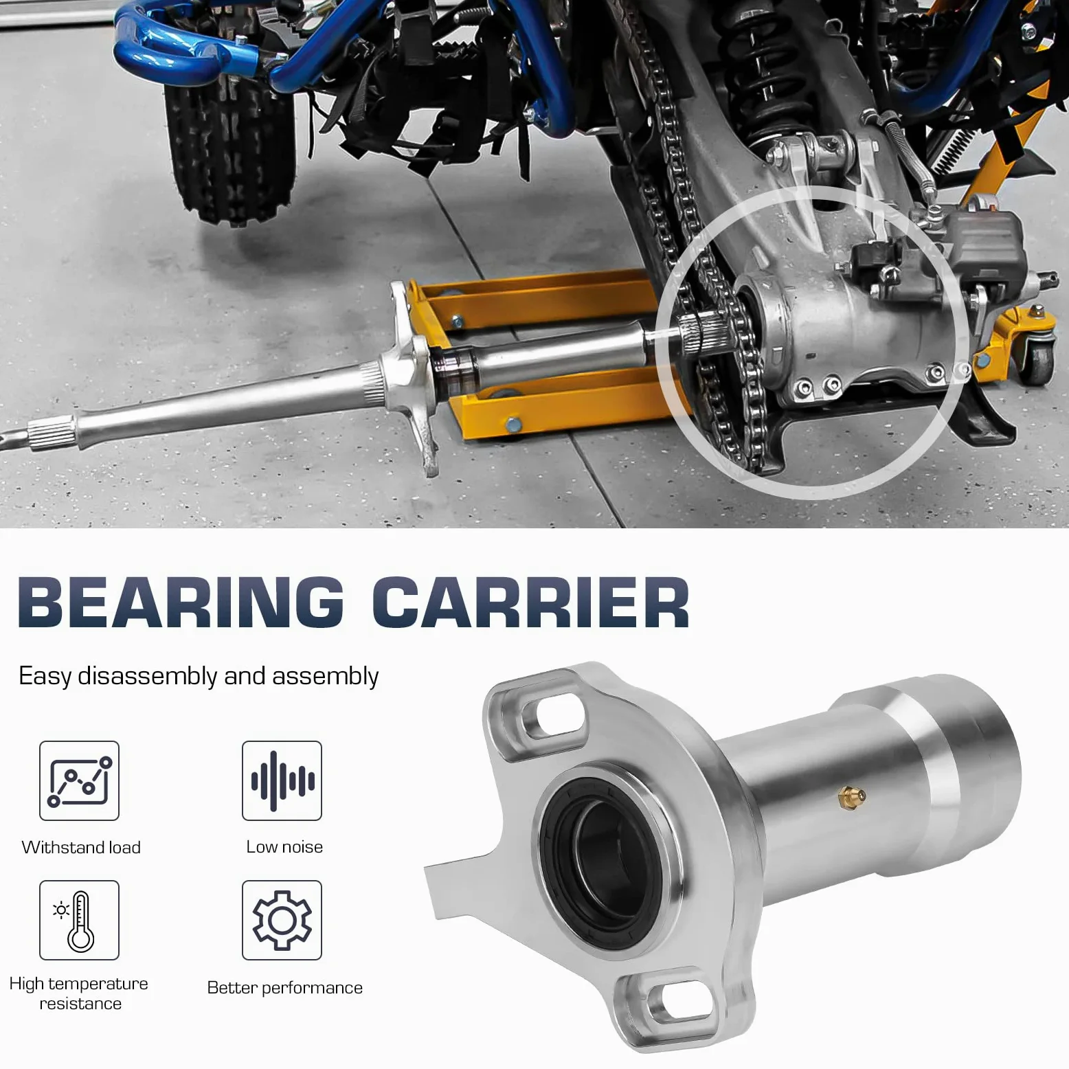 Soporte de rodamiento trasero izquierdo derecho Yamaha YFZ450 2004 2005 5TG-25311-00-00