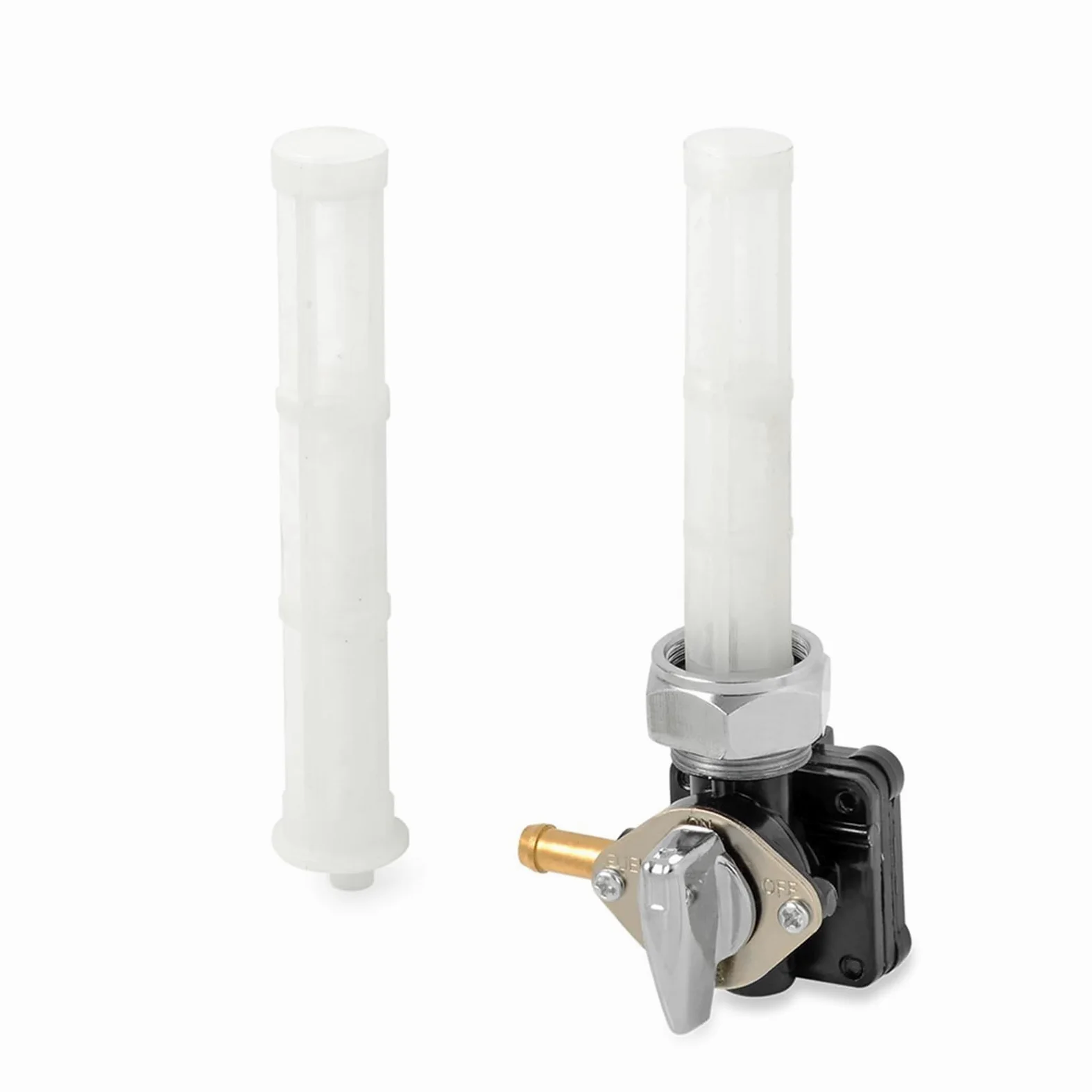 Wivplex Llave de purga de válvula de combustible, salida izquierda de 22mm, for Harley, Flstf Fxdl Flht Flst Fxstb Flhr Fxst 2002-2006 61338-02, llave de purga de de vacío Válvula de purga de combusti