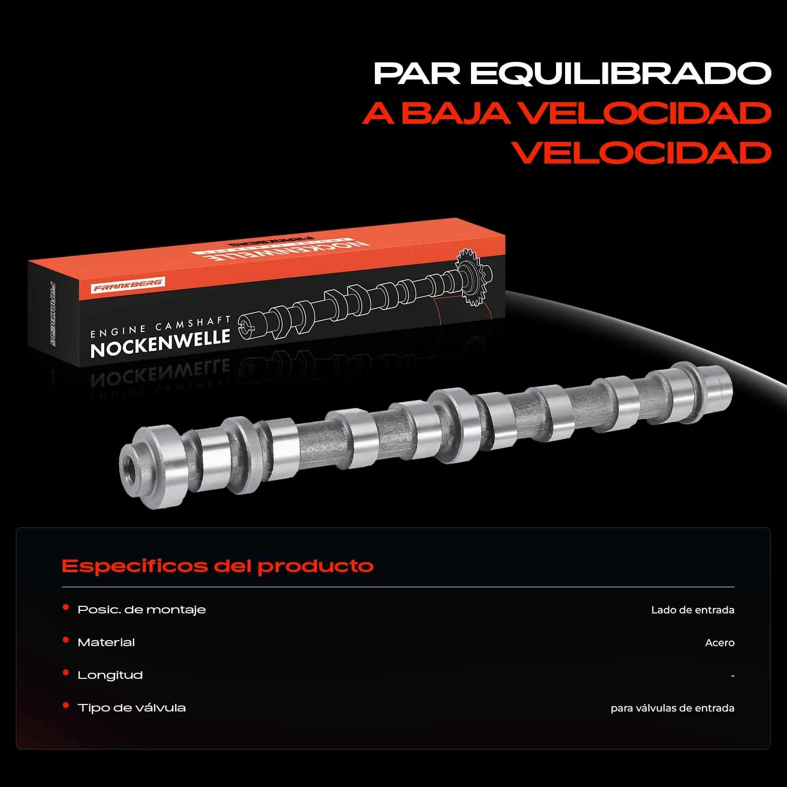 Frankberg Válvulas de admisión del árbol de levas 55565852 | Compatible con: 9-3 Convertible YS3F, Astra H A04, Astra H GTC A04, Zafira/Familia Zafira B A05, Astra H Twintop A04