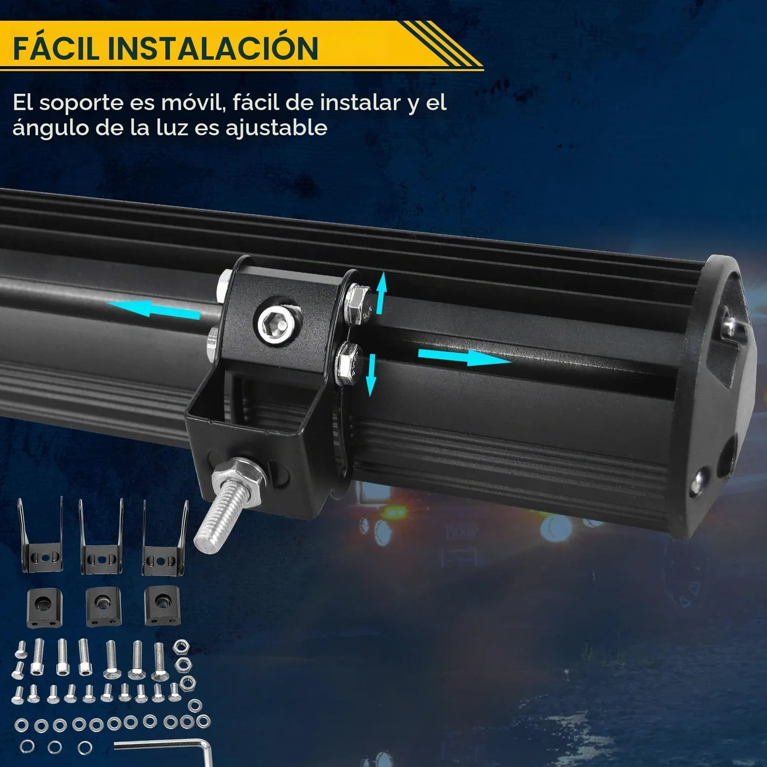 RIGIDON Barra de luz led Coche 4x4 28 Pulgadas 73cm 396W y 12V cableado Kit | tri fila barras luminosas led, lámpara de conducción, para off road camión coche ATV SUV 4x4 barco, 6000K blanco, impermeable