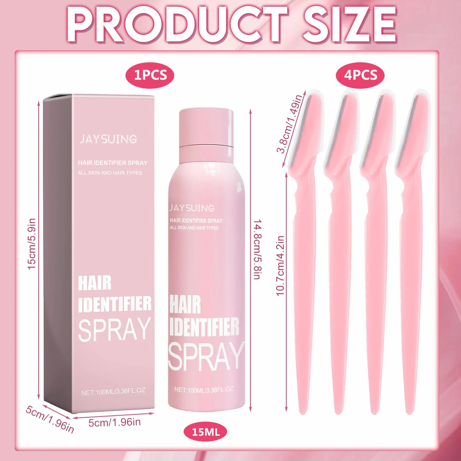 Spray identificador de cabello para afeitado facial Herramienta de dermaplaning Depilación