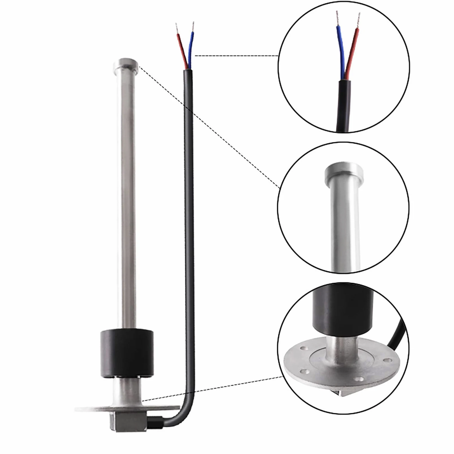 KAOLALI Sensor de Nivel de Combustible, Sensores de Nivel de Agua para Aforador 0~190 ohm para Barcos Coches (700MM)