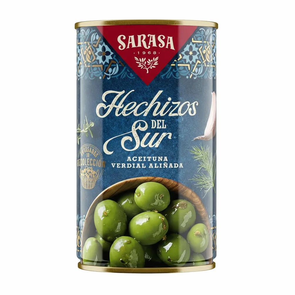 Aceitunas Verdial Aliñadas Receta Tradicional Sabor Intenso Ajo Hierbas Aromáticas 4200g NEXU
