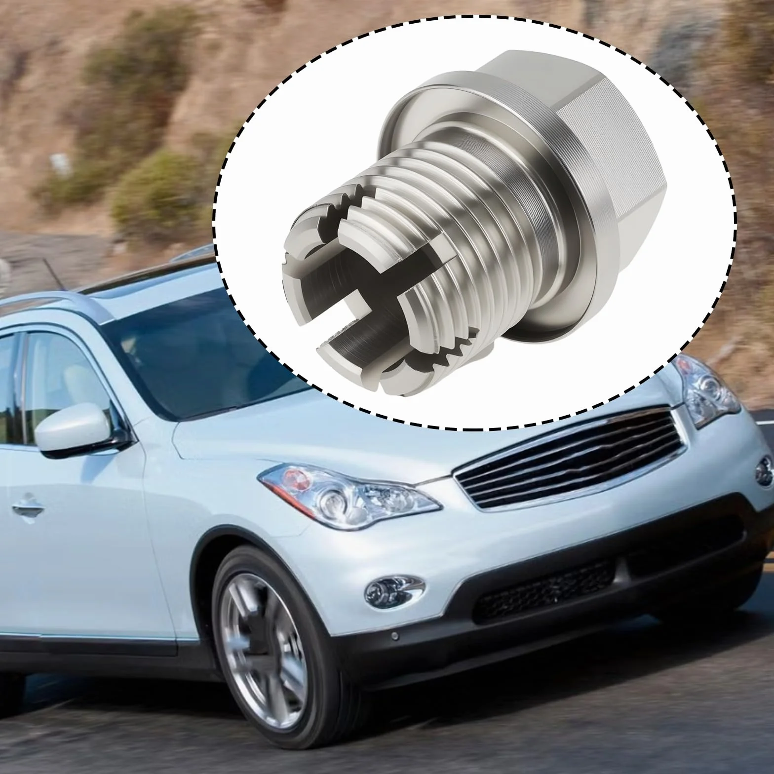 Kit de Reparación de Tapón de Drenaje de Aceite Autorroscante M16.1-1.5x15MM para Automóviles SUV Y Camionetas Ligeras