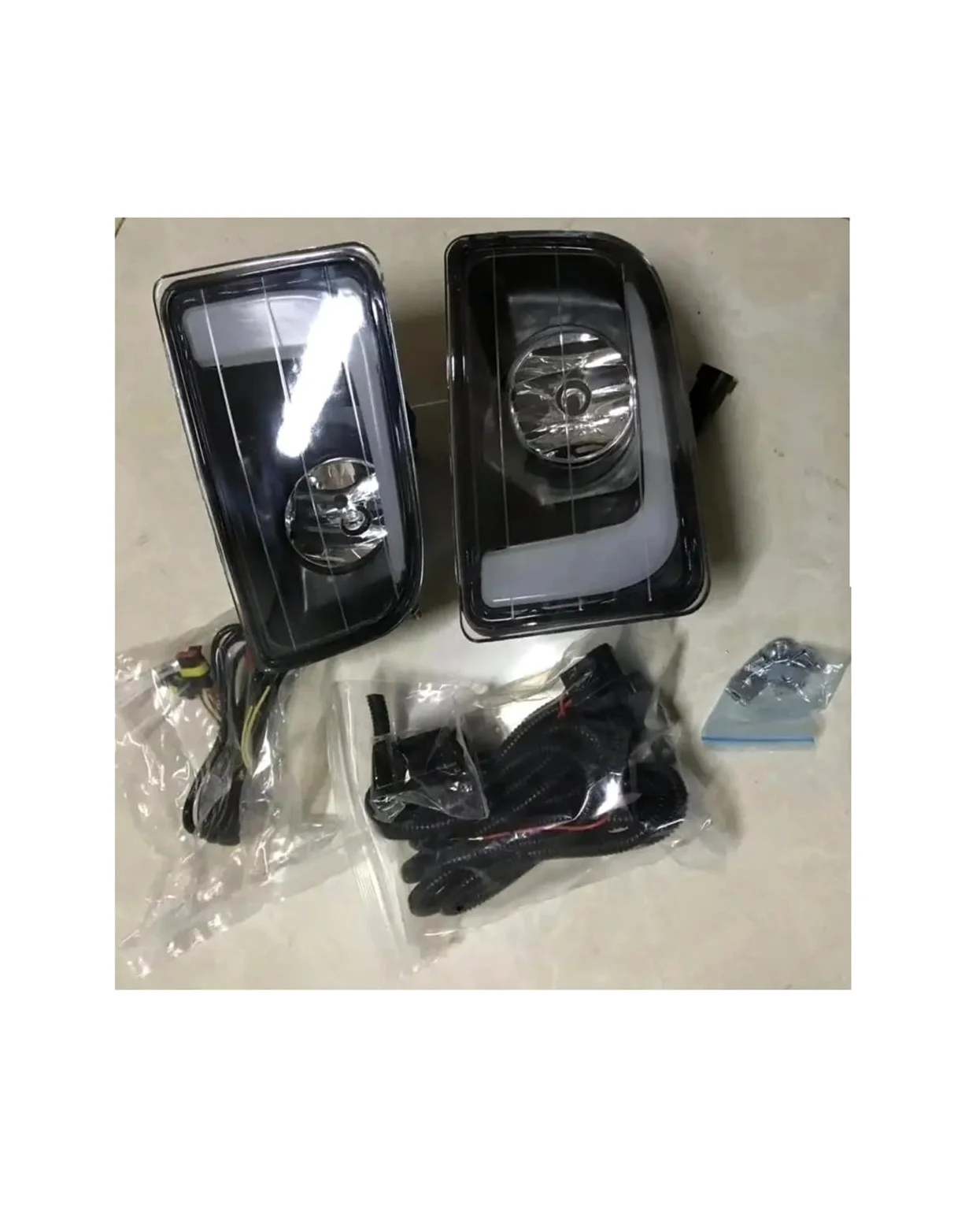 Luz Niebla 1 Juego Para ISUZU Para D-MAX Para DMAX 2014 2015 Luces Diurnas LED DRL 12V Cubierta Faros Antiniebla ABS Con Intermitente Luces Antiniebla Coche