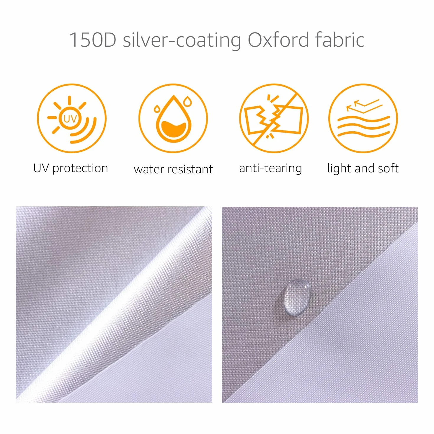 Amazon Basics Funda resistente a la intemperie para vehículo, poliéster de tipo Oxford de 150 D, para sedanes de hasta 483 cm, Plateado