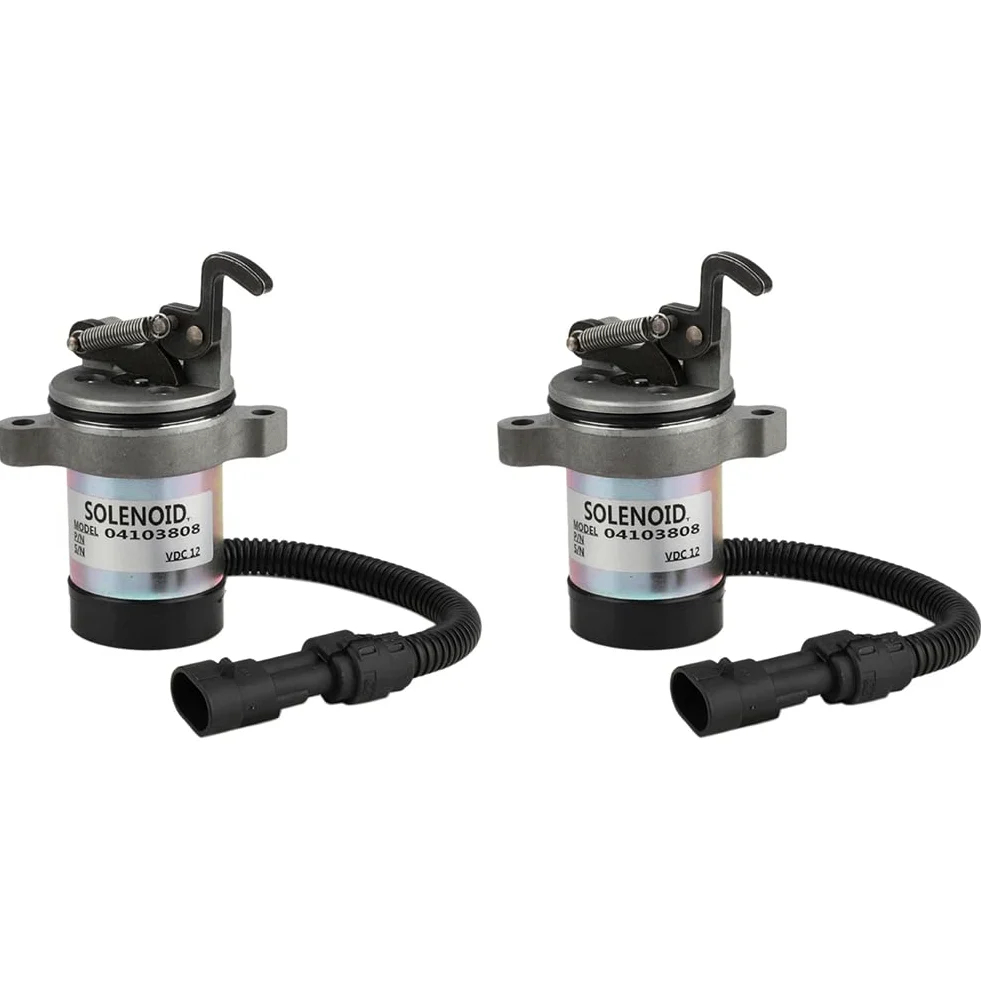 2X para Deutz Solenoide de Corte de Combustible 04103812 04103808 F3L F3M F4L F4M 1011 2011