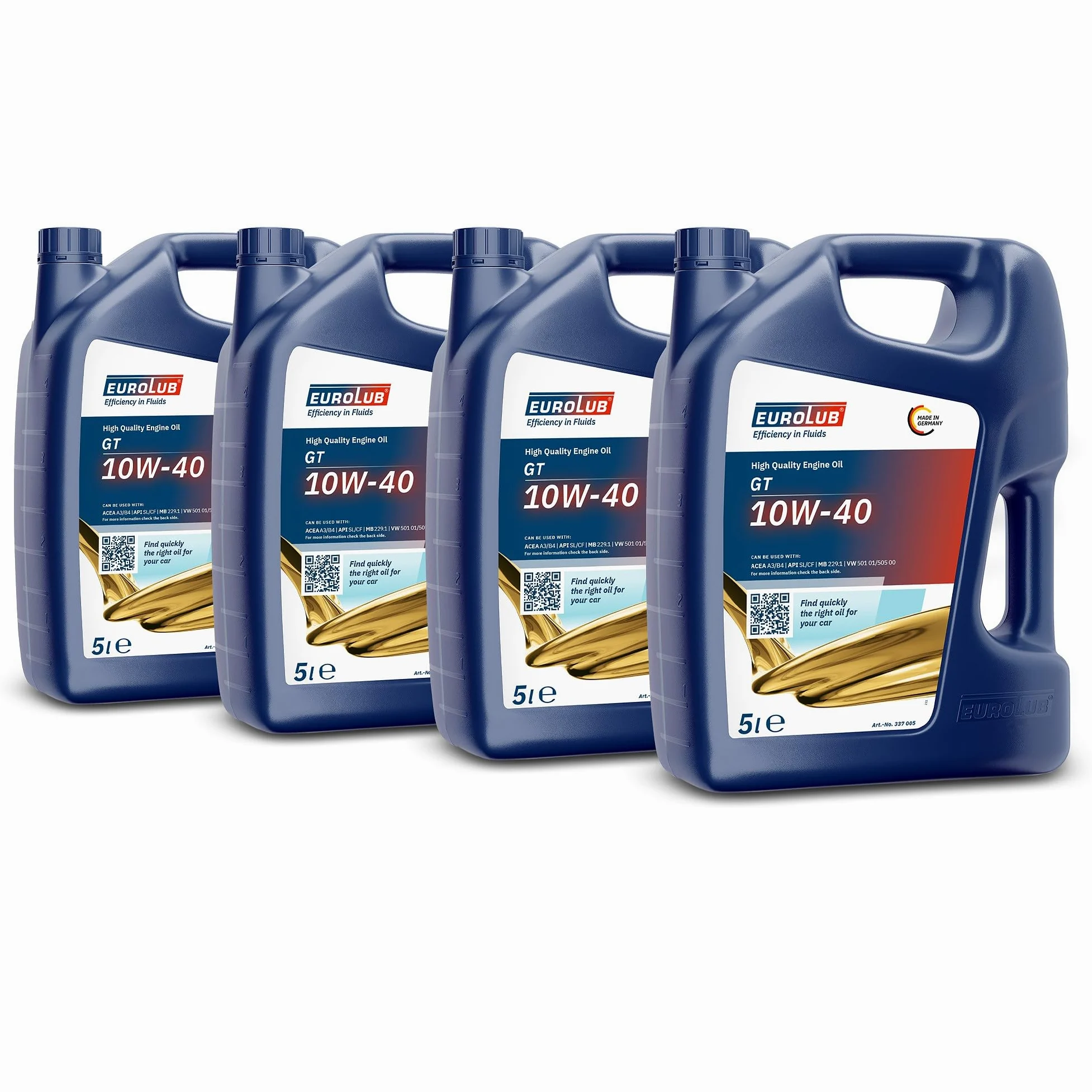4 x 5 l = 20 litros eurolub GT SAE 10 W/40 del motor de aceite motores de aceite 32121425
