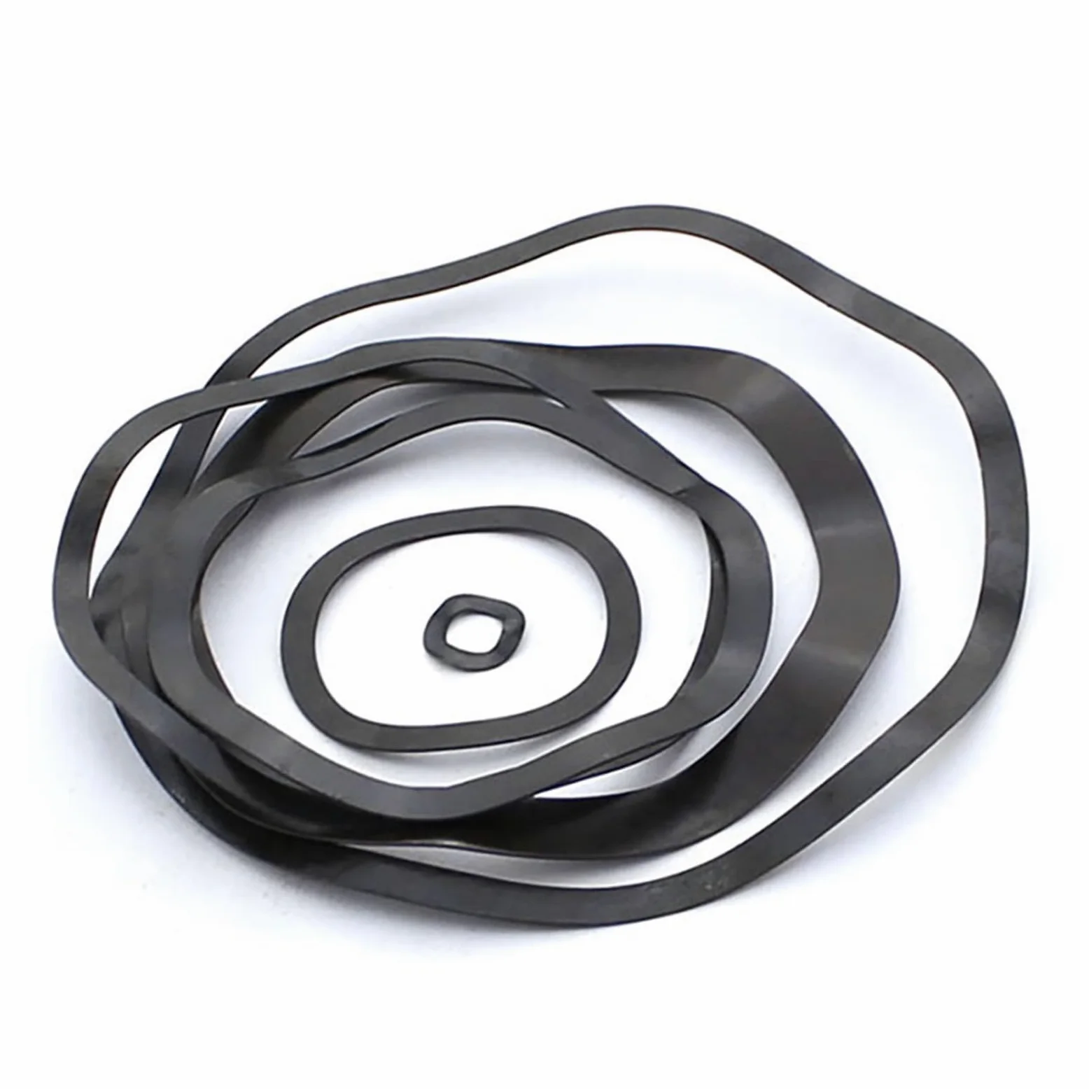 10/50/100 Uds M19 M21 M22 M24 M27 M30 M34 M38 M40 M - M108 acero negro 65MN arandelas de tres ondas arandela de resorte(100pcs,M70x90x0.6)
