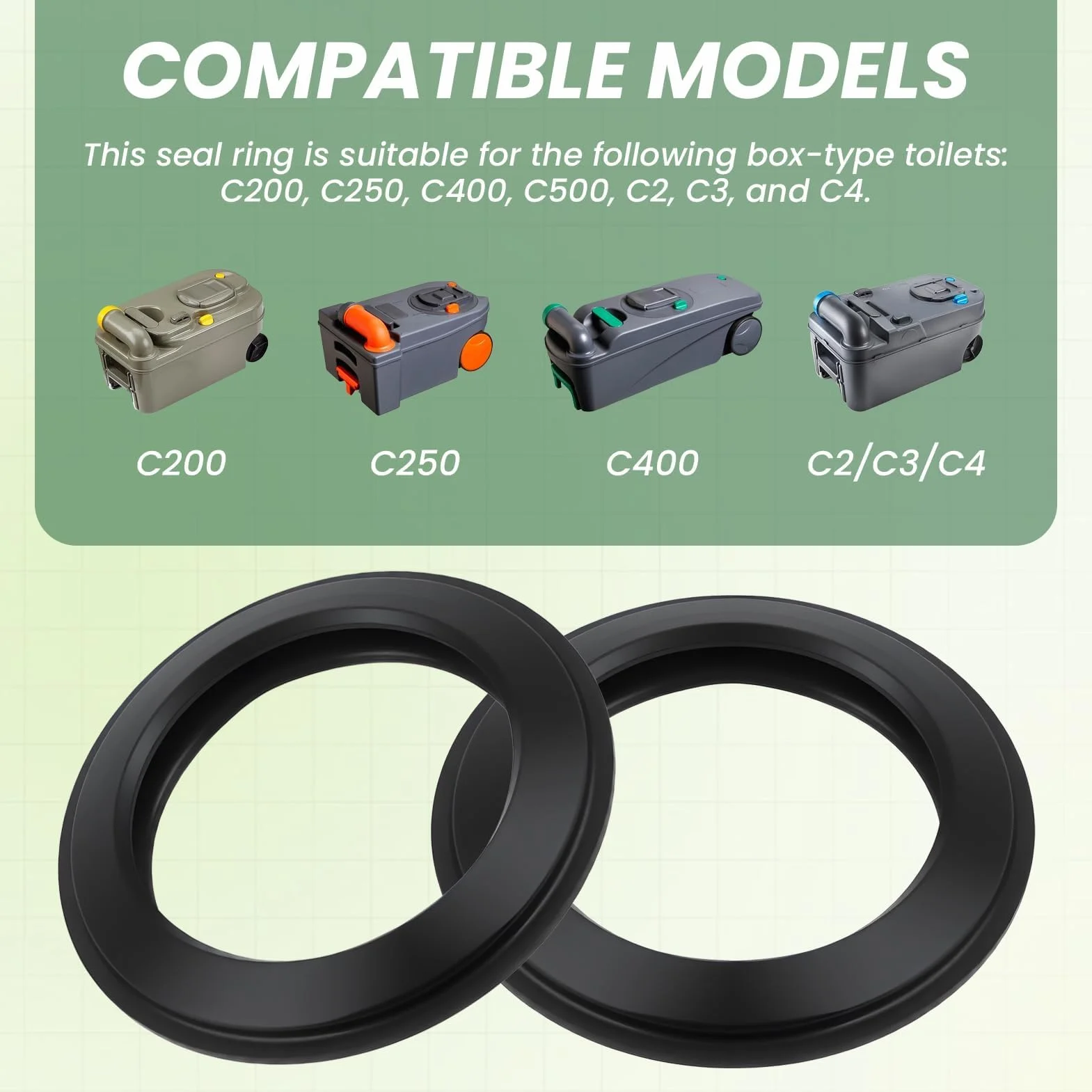 Junta Inodoro para Thetford C200 C250 C260 C400 C2 C3 C4, Recambio Sello Depósito Aguas Residuales Impermeable, Junta Goma Labio para WC Caravana, Autocaravana y Camping
