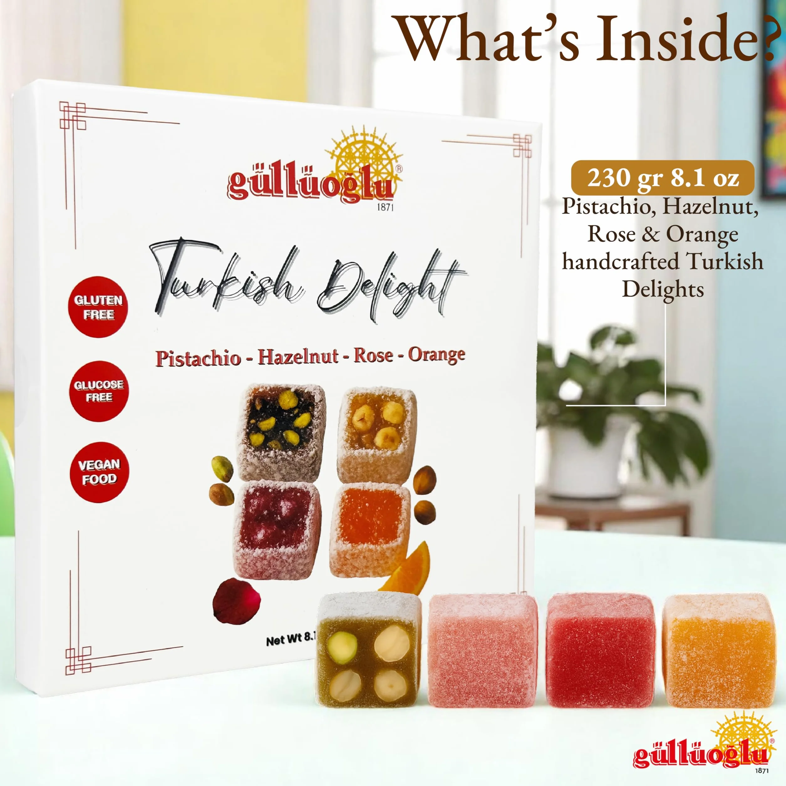 Pistachio Turkish Delight 500 gr Güllüoglu