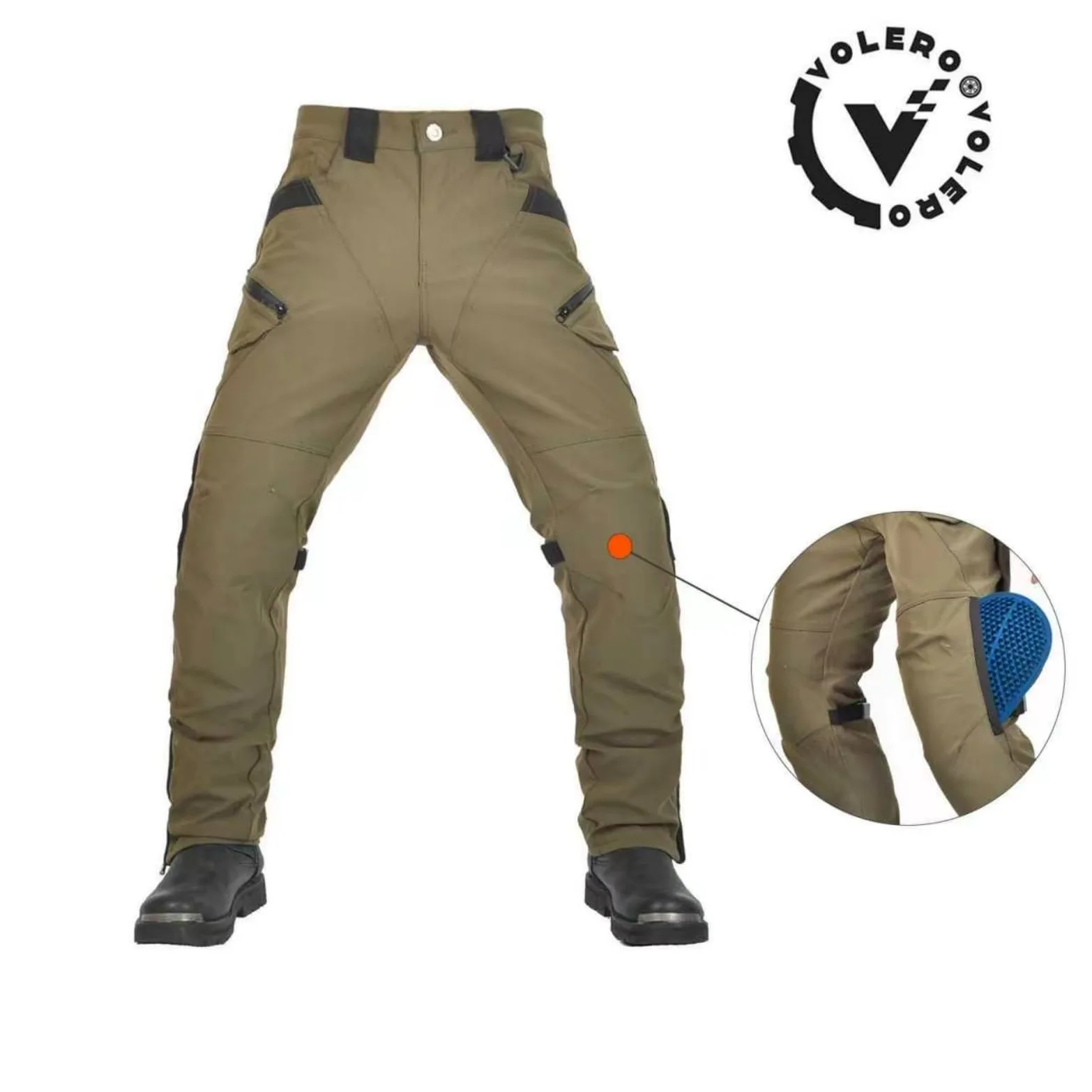 Pantalón Moto Hombre Homologado con Protecciones CE Honeycomb – Ajustables y Fijables, 97% Algodón Elástico, Urbano 4 Estaciones, Ligeramente Impermeable y Reflectante