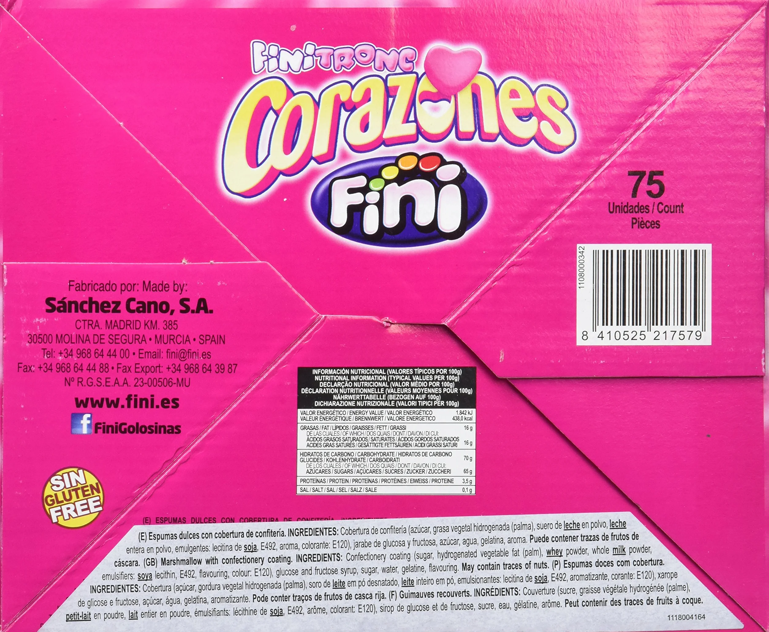 Fini Marshmallow Cubierto de Choco Sabor Fresa 730 gr