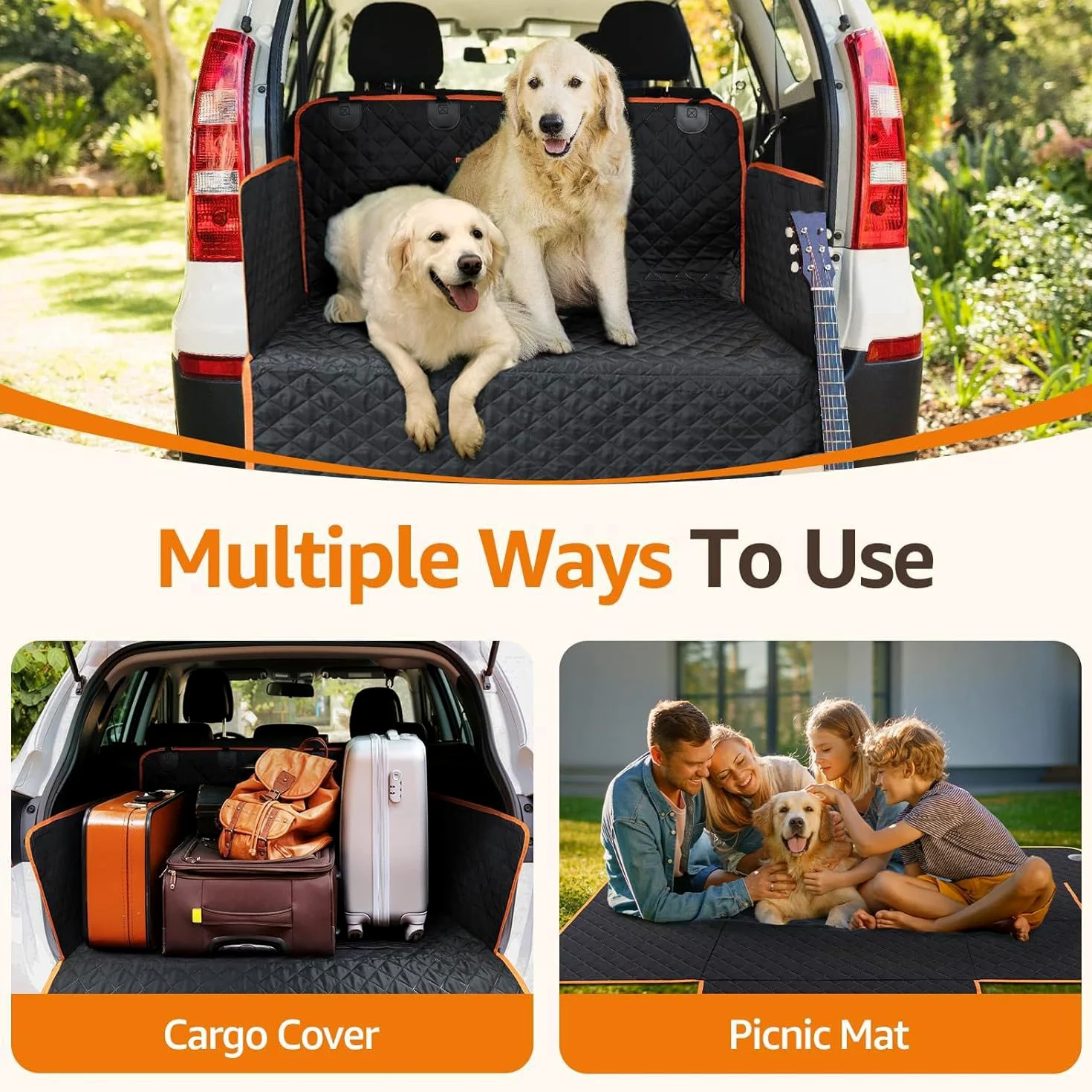 ZORQ Protector Maletero Coche Perros para Audi e-Tron 2019-2023, Funda Maletero Coche Perros Alfombra Protector Facil Mantenimiento con Protección Lateral