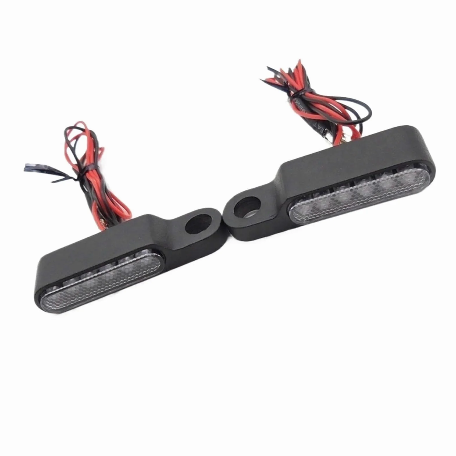 Luces de señalización Indicadores De Motocicleta Scooter 12 V | Indicadores de motocicleta Scooter de 12 V Luz de señal de giro(Black clear-L)