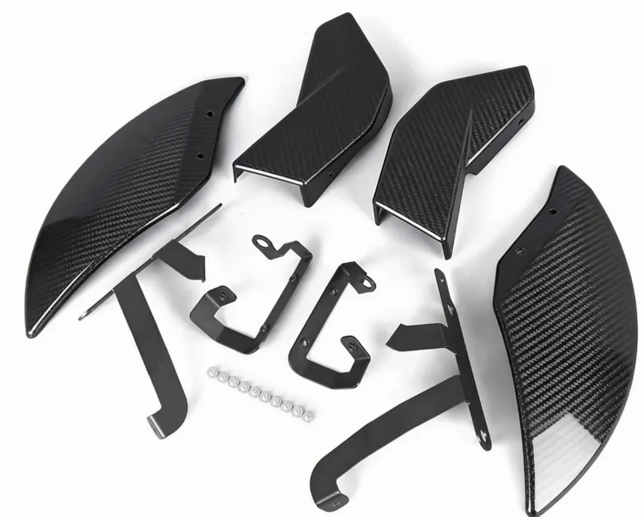 Conducto de Aire Conducto Aire Freno Delantero para Ninja 636 ZX-6R 2024 2025 2026 | Accesorio kit refrigerador de la pinza de freno de los conductos de aire de refrigeración disco delantero(B)