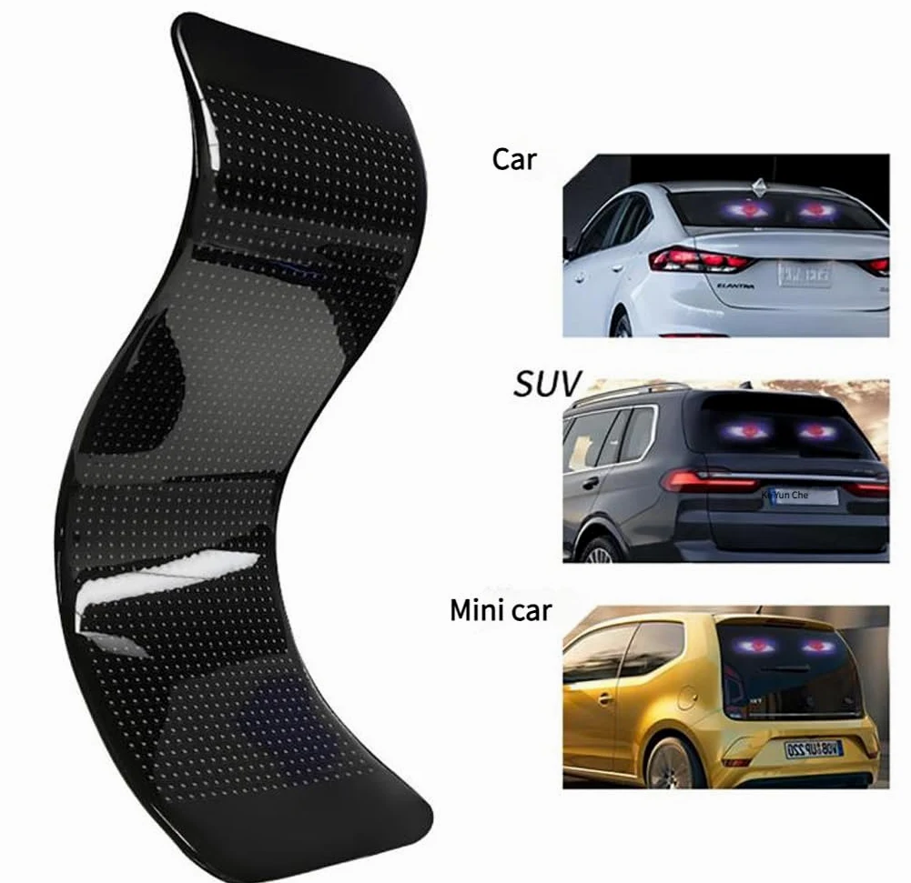 Ojos Led para Camion, Pantalla Led para Coche, Pantalla Led Flexible Coche, Diseño LED Dinámico DIY, Cartel Publicitario(120x595mm)