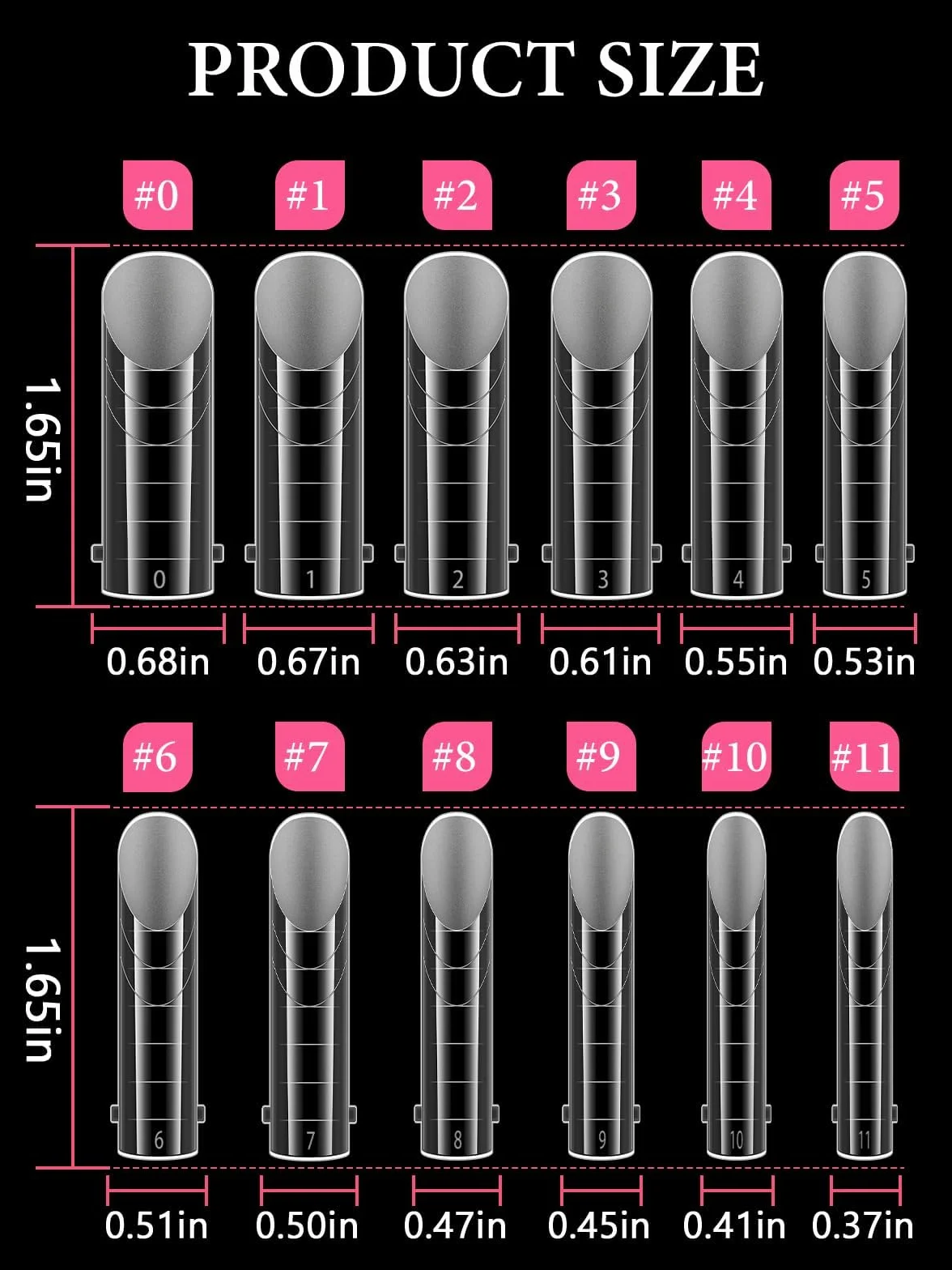 TOROKOM 120PCS Formas para Gel Poly de Uñas de los Pies, Extensiones para Pedicura, Molde Reutilizable