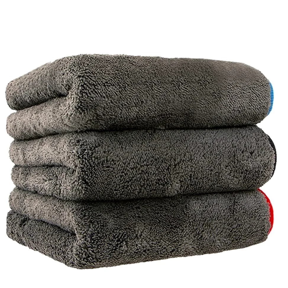 Toalla de Lavado de Autos 1200GSM Toalla de Microfibra Toalla de Detalles de Autos Paño de Limpieza de la casa Herramienta de Pulido de Secado de Autos Toallas de Lavado para Cocina 40 * 40/60 cm,