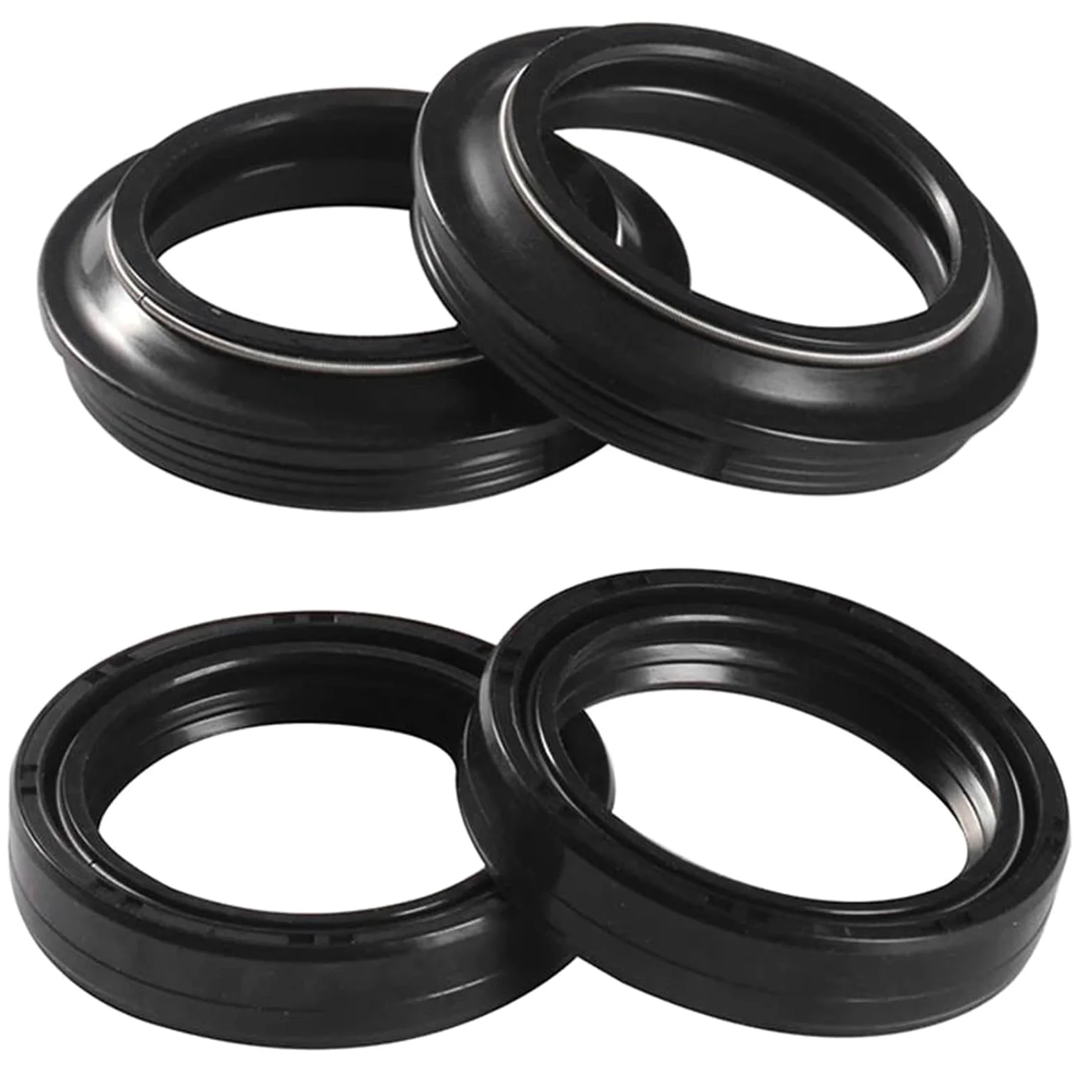 Retén De Aceite Y Guardapolvo para La Horquilla del Amortiguador Delantero para Ben&Elli 500 TRK 502, X, 502X 800 LEONCINO (2018-2020, 2021, 2022, 2023)(2pcs Oil 2pcs Dust)