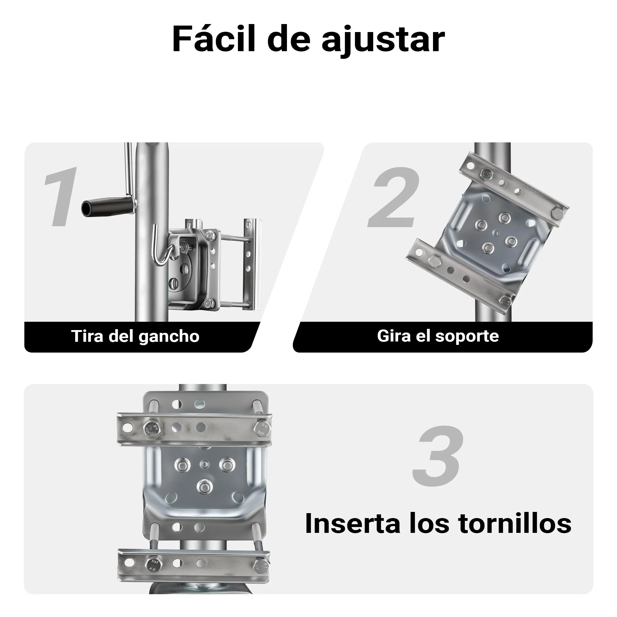 Wiltec Rueda de apoyo con dos neumáticos capacidad máx. 680 kg rueda jockey doble de alta resistencia ruedas de nylon rueda de apoyo para caravanas y remolques