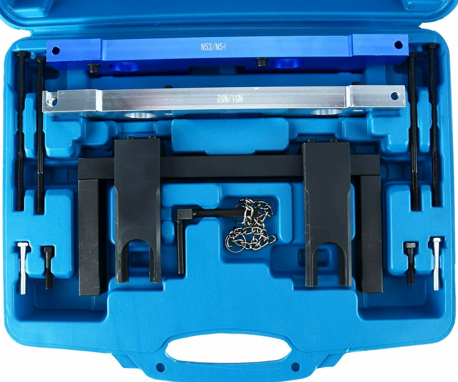 Conjunto herramientas de sincronización para calado del motor y alineación del arbol de levas ompatible con motores BMW N51 N52 N53 N54 incluido VANOS
