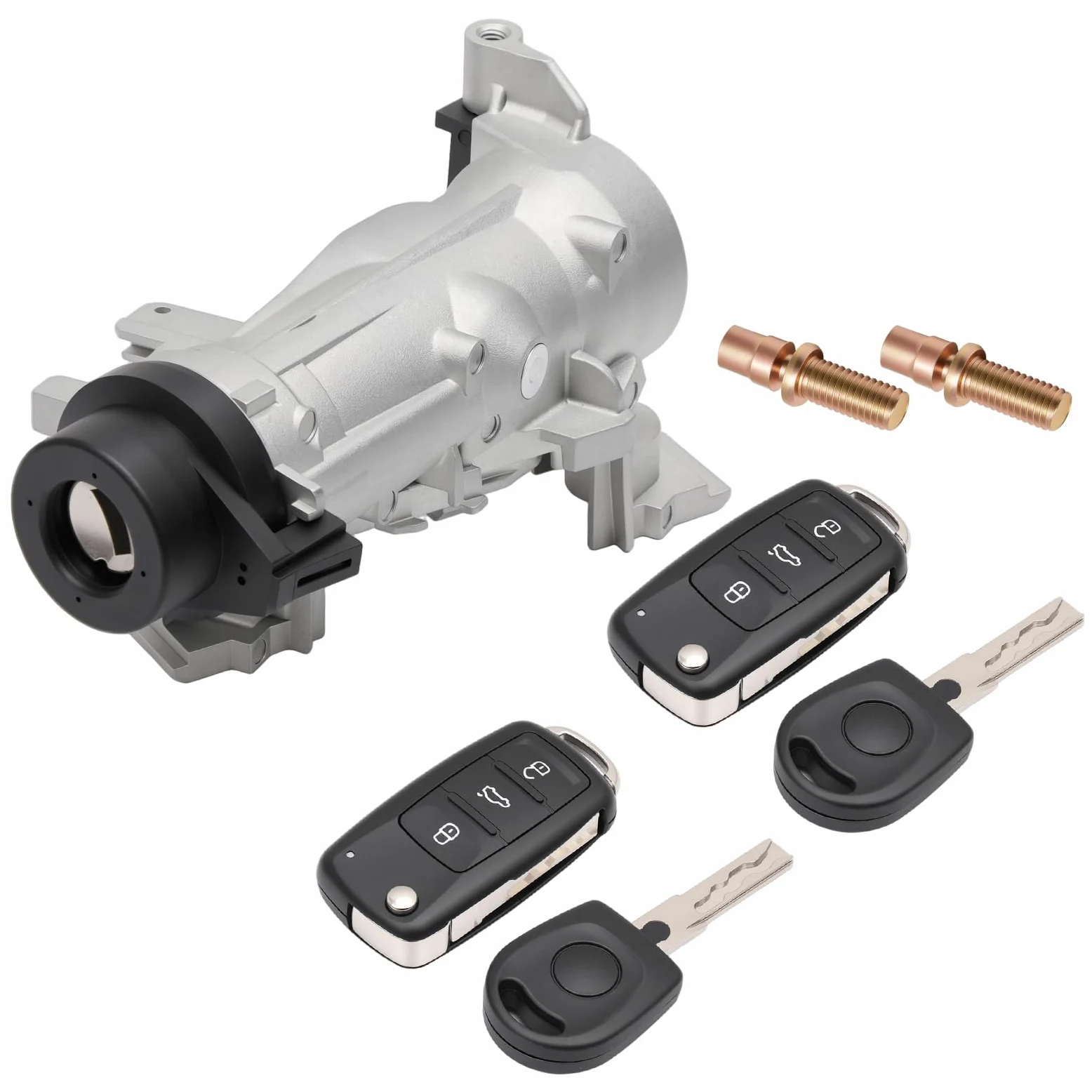 1K0905851B Neiman Interruptor encendido para Golf 5 6 A3 TT Seat Alte Leon | 2 mandos a distancia + 2 llaves con 2 tornillos Attuatore Serratura Cerradura Encendido1K0905865