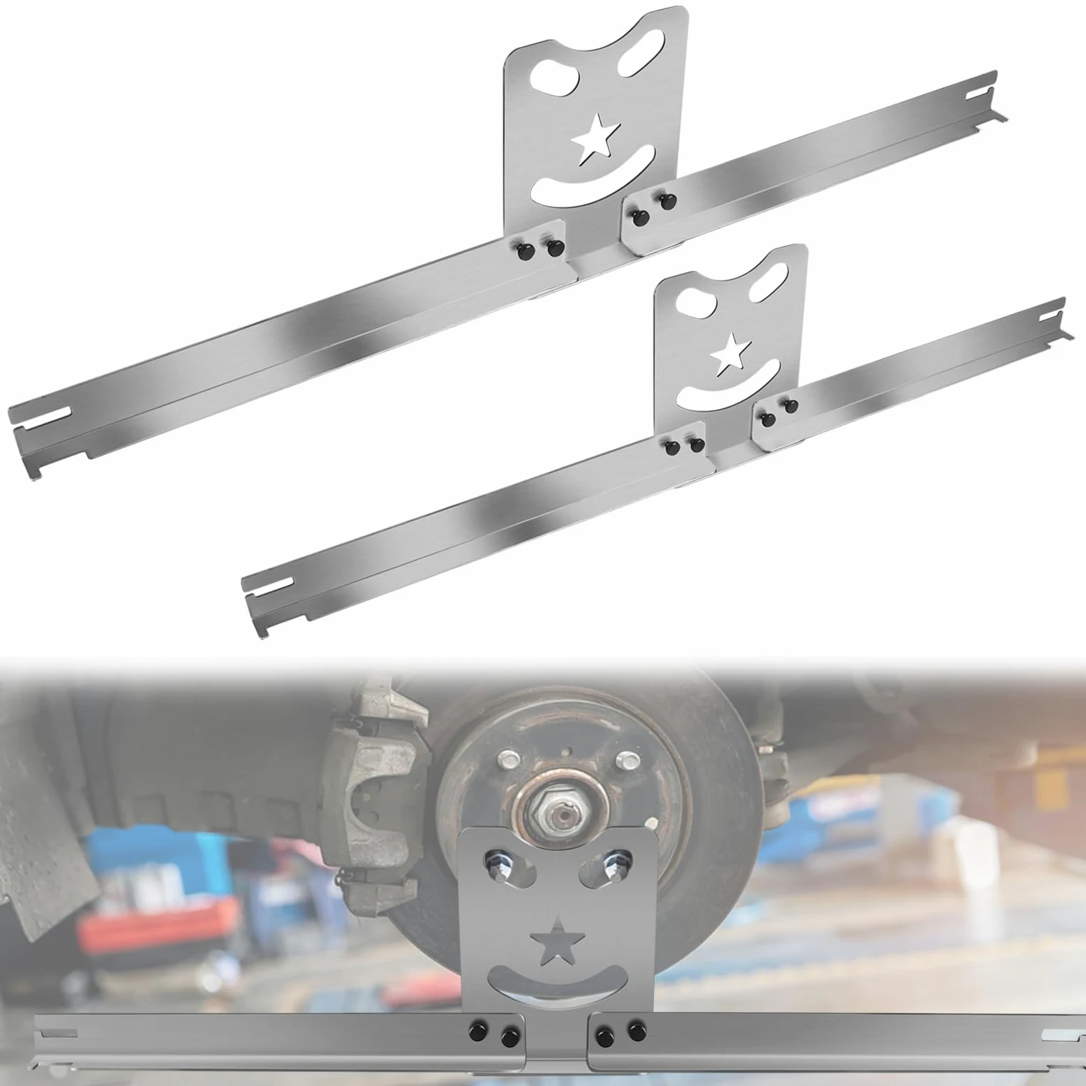 Placas de herramientas de alineación de ruedas, placas de herramientas de alineación de dedos resistentes, kit de herramientas de alineación de coche para medición precisa y calibración rápida
