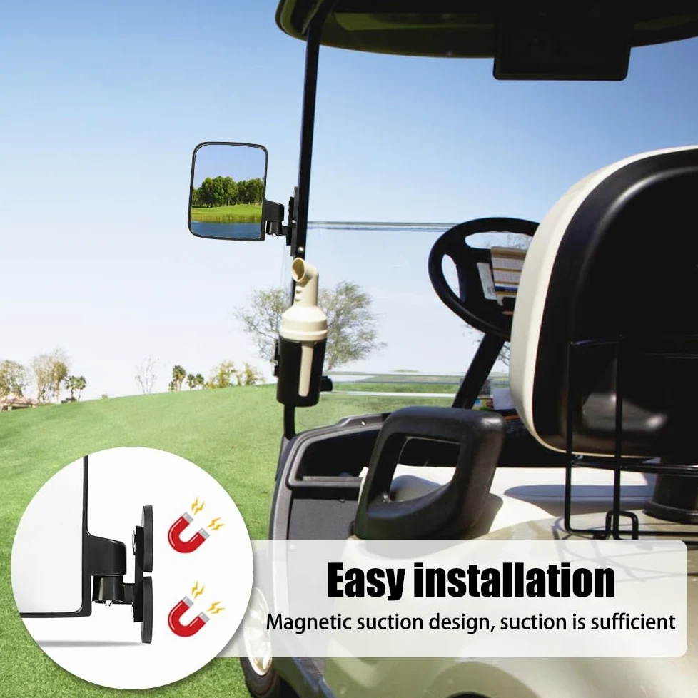 MiOYOOW Espejo lateral magnético giratorio 360° para tractores compactos cortacéspedes coches golf