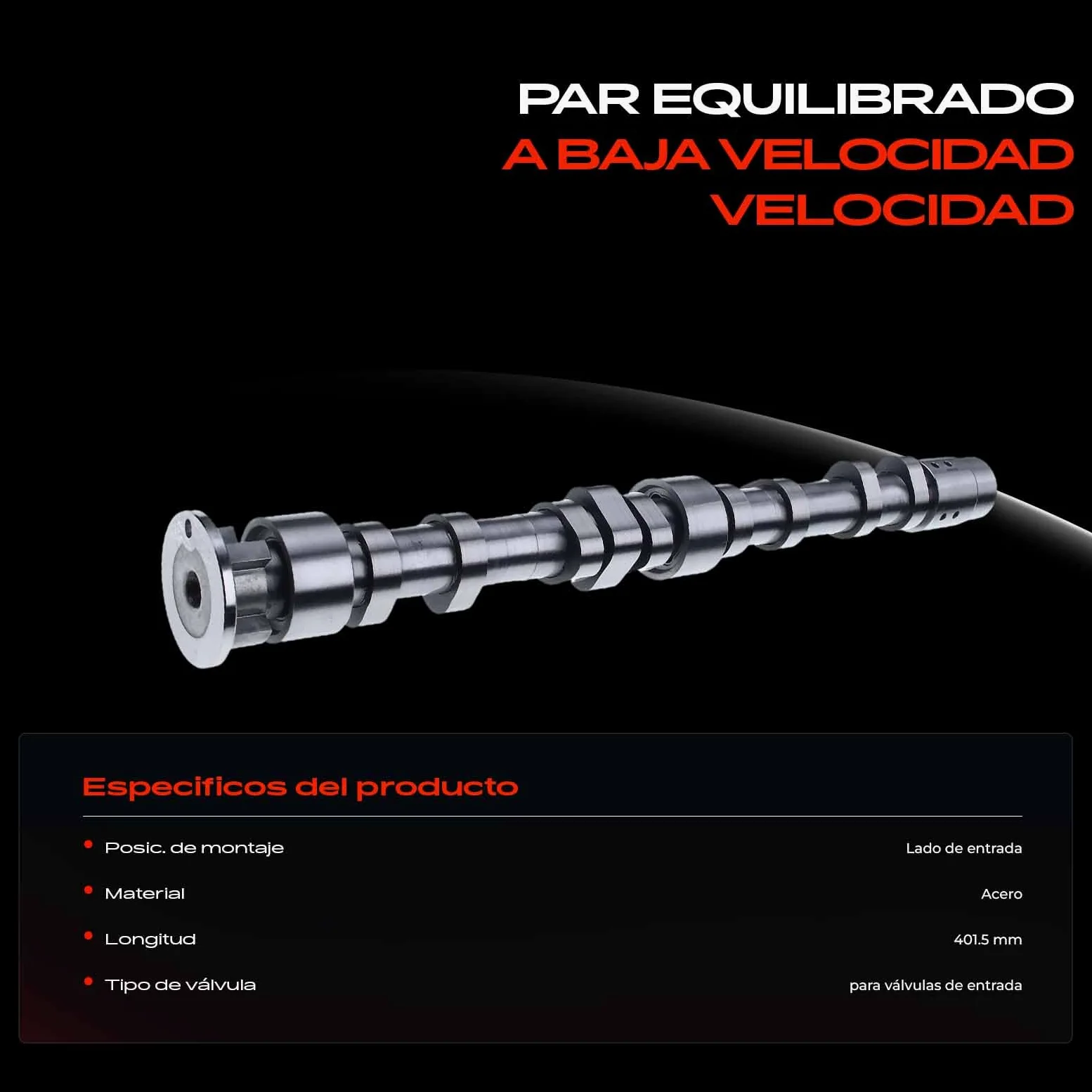 Frankberg Árbol de levas de admisión 03C109101DC | Compatible con: A1 Sportback 8XA 8XF, Golf VI Cabriolet 517, Golf Plus 521 5M1, Escarabajo 5C1 5C2, P.a.s.s.a.t CC 357